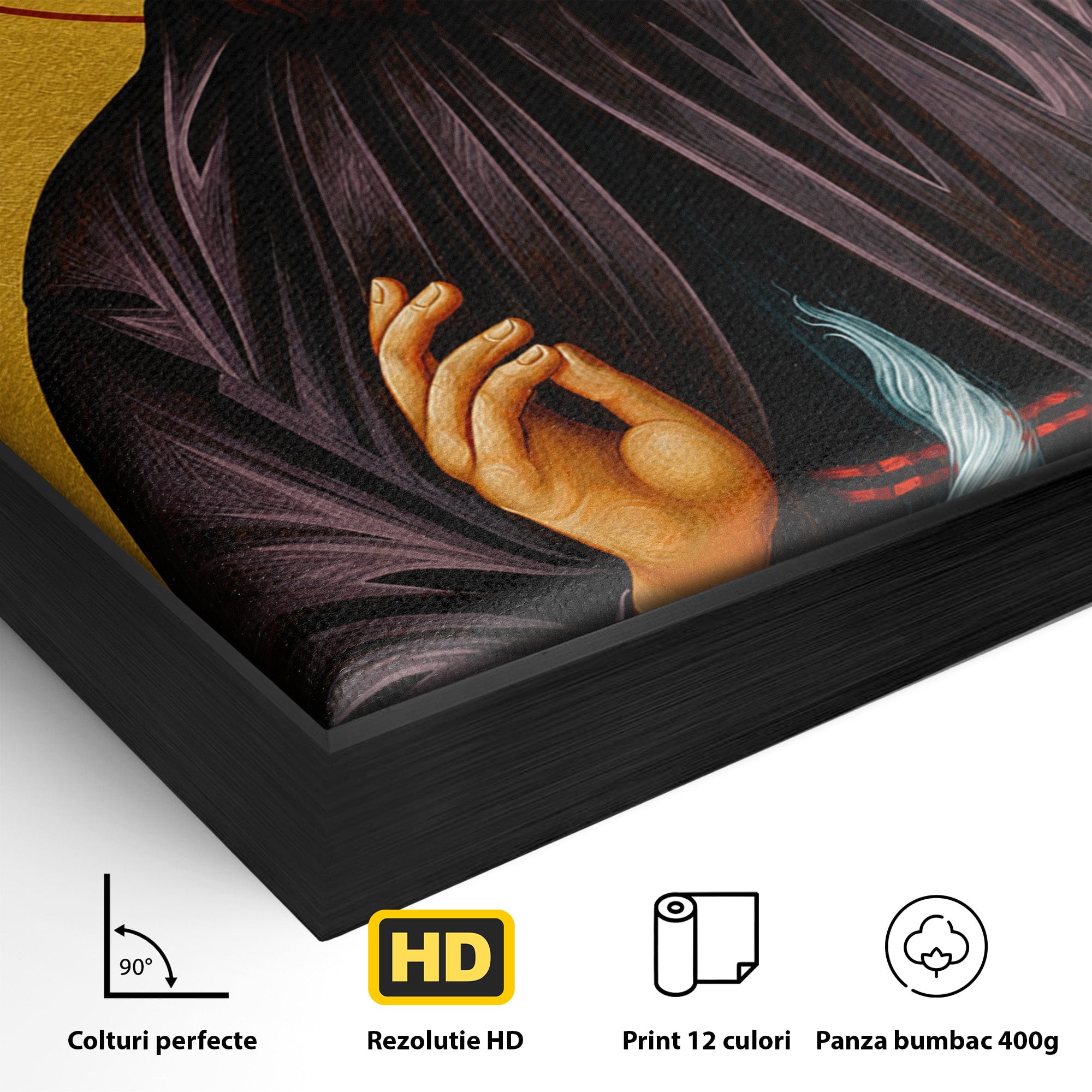 Tablou Canvas Premium LuxCanva® H1107, Sfantul Efrem Cel Nou, Religie, Icoana, Spiritualitate, Credinta, Birou, Culori Vibrante