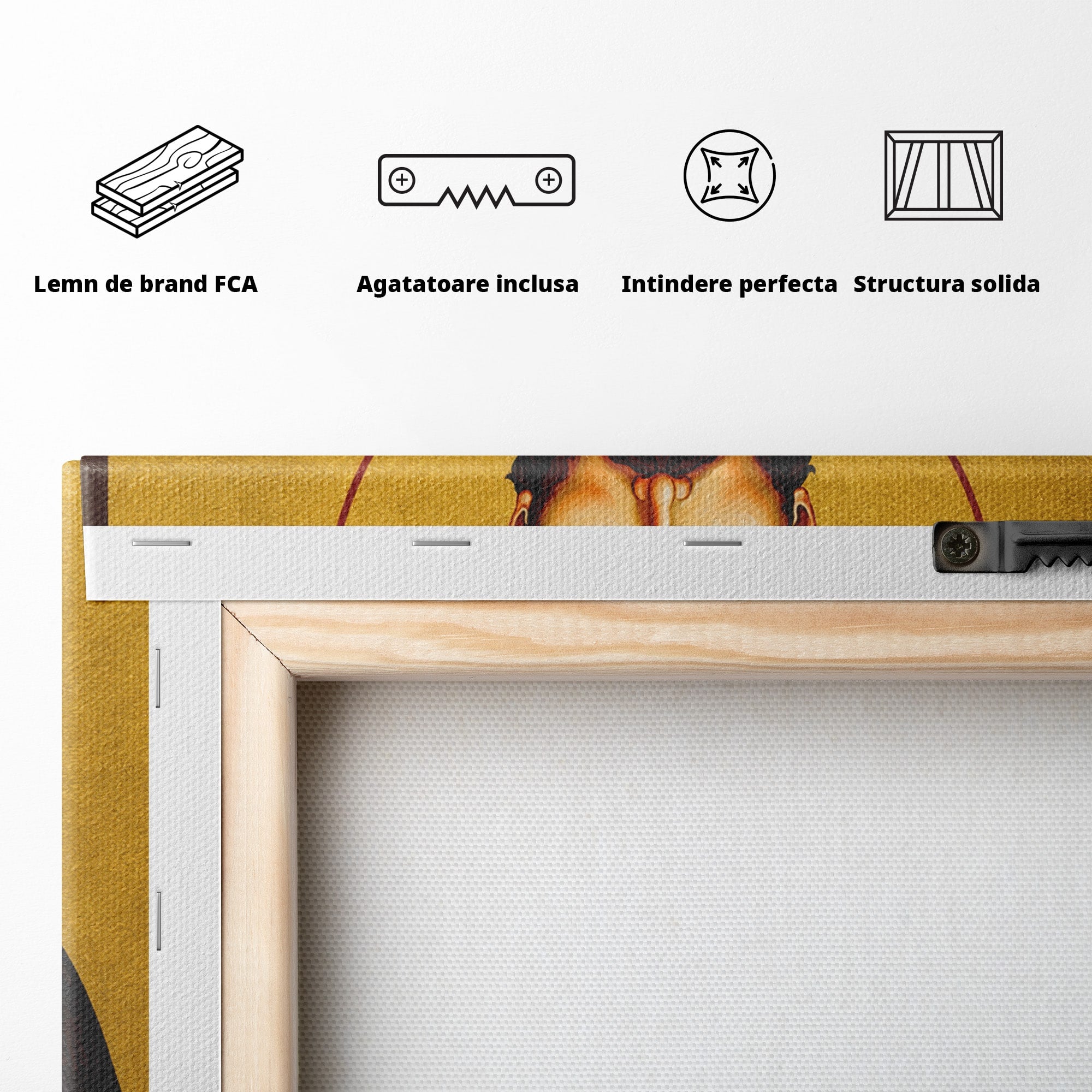 Tablou Canvas Premium LuxCanva® H1107, Sfantul Efrem Cel Nou, Religie, Icoana, Spiritualitate, Credinta, Birou, Culori Vibrante