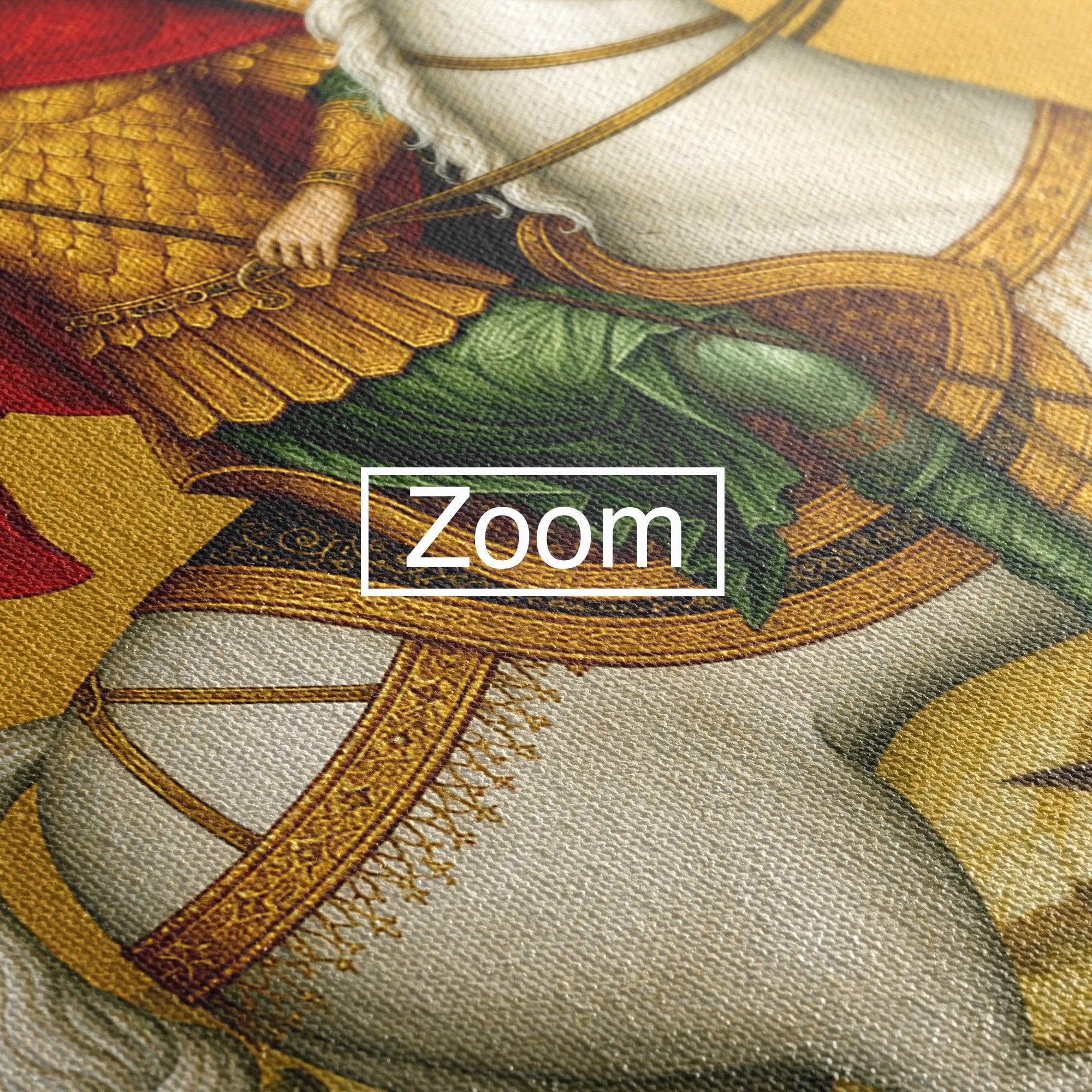 Tablou Canvas Premium LuxCanva® H1108, Sfantul Gheorghe Si Dragonul, Religie, Izbavire, Rugaciune, Credinta, Dormitor, Culori Vibrante