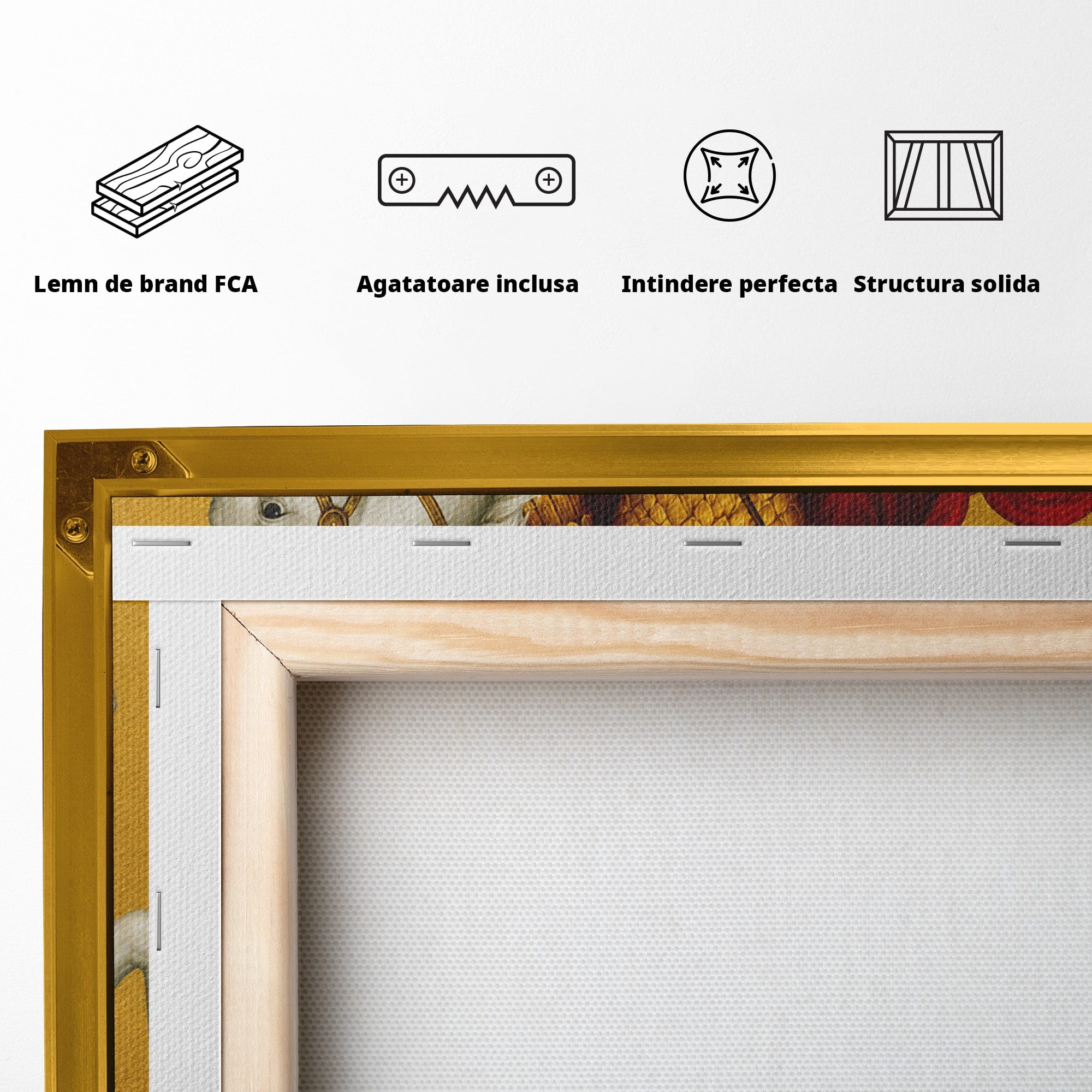 Tablou Canvas Premium LuxCanva® H1108, Sfantul Gheorghe Si Dragonul, Religie, Izbavire, Rugaciune, Credinta, Dormitor, Culori Vibrante