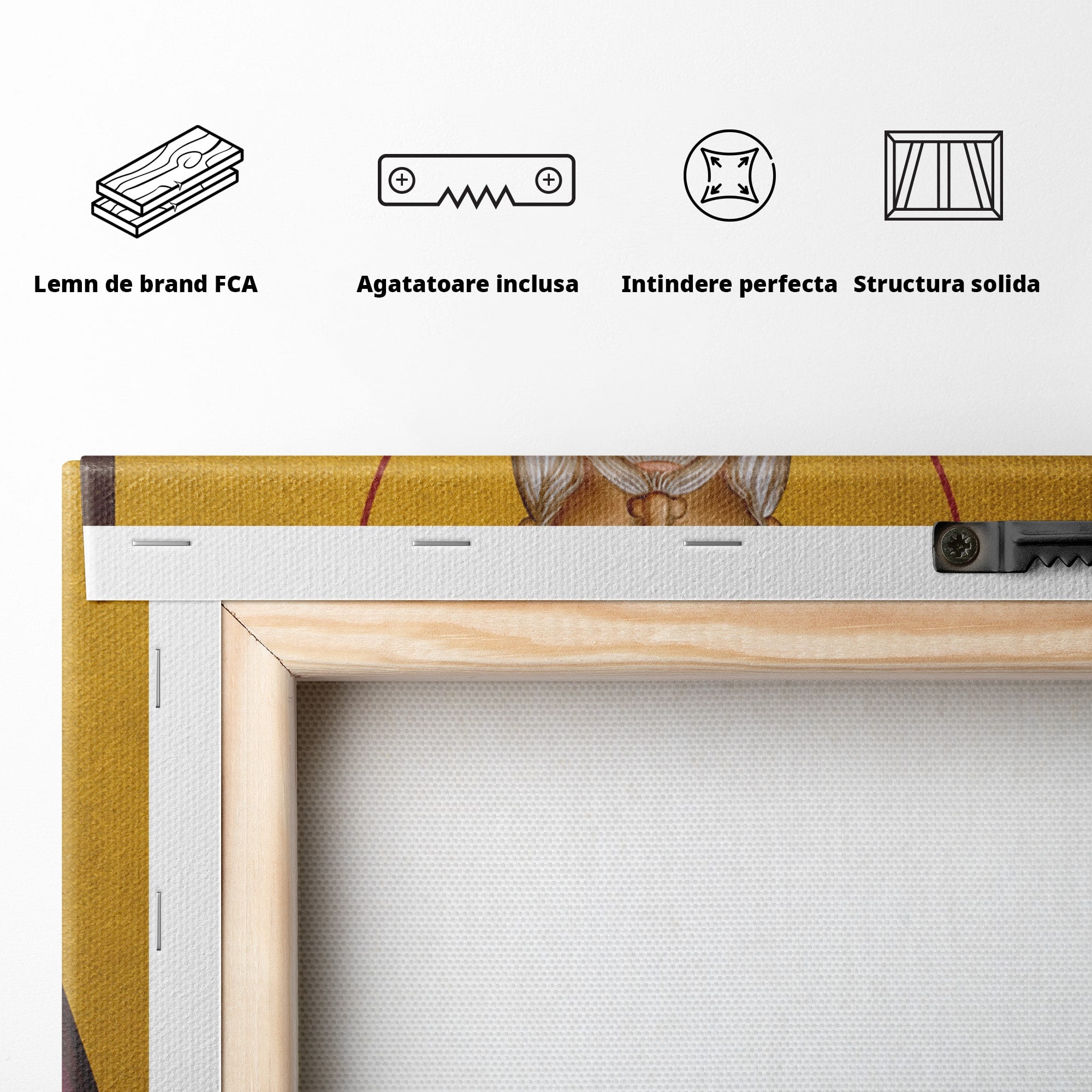 Tablou Canvas Premium LuxCanva® H1109, Sfantul Haralambie, Icoana, Religie, Spiritualitate, Minuni, Dormitor, Birou, Culori Vibrante
