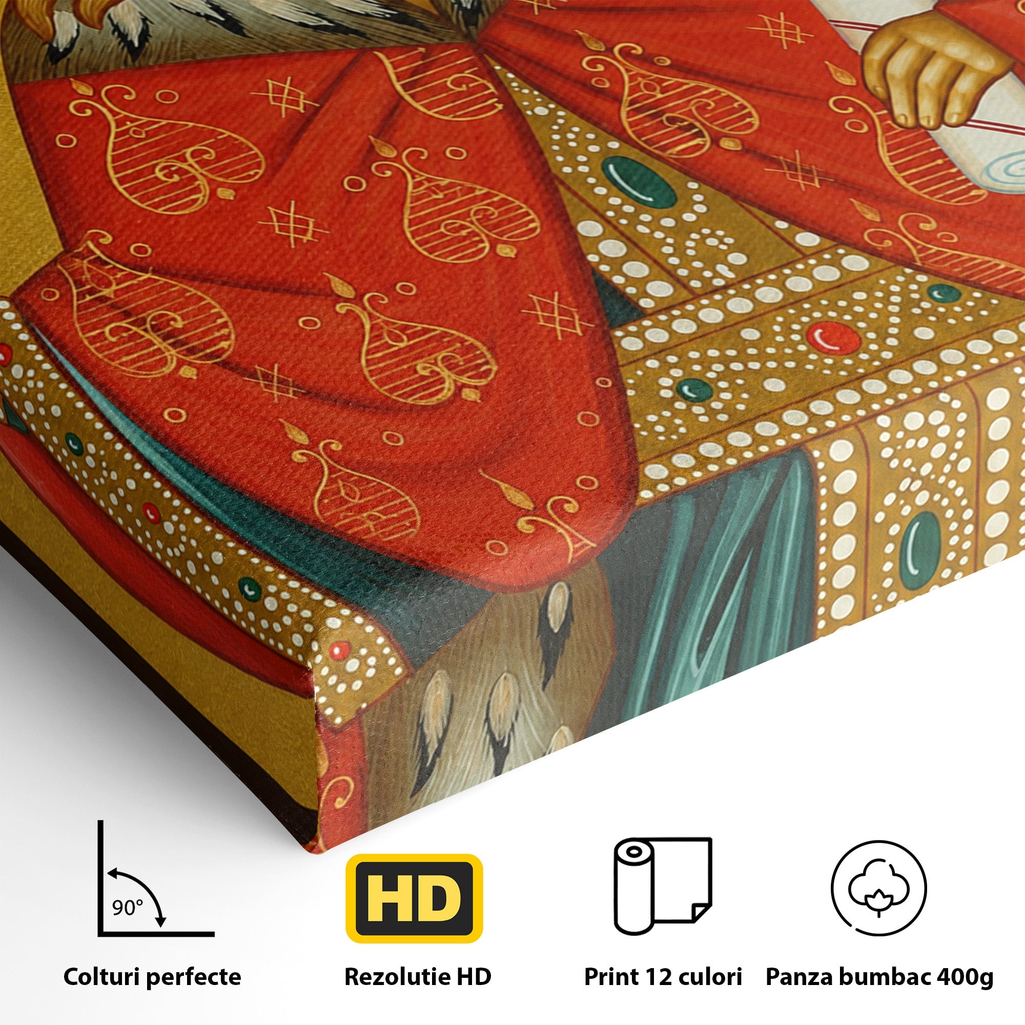Tablou Canvas Premium LuxCanva® H1112, Sfanta Mucenita Ecaterina, Religie, Icoana, Portret, Dormitor, Hol, Culori Vibrante