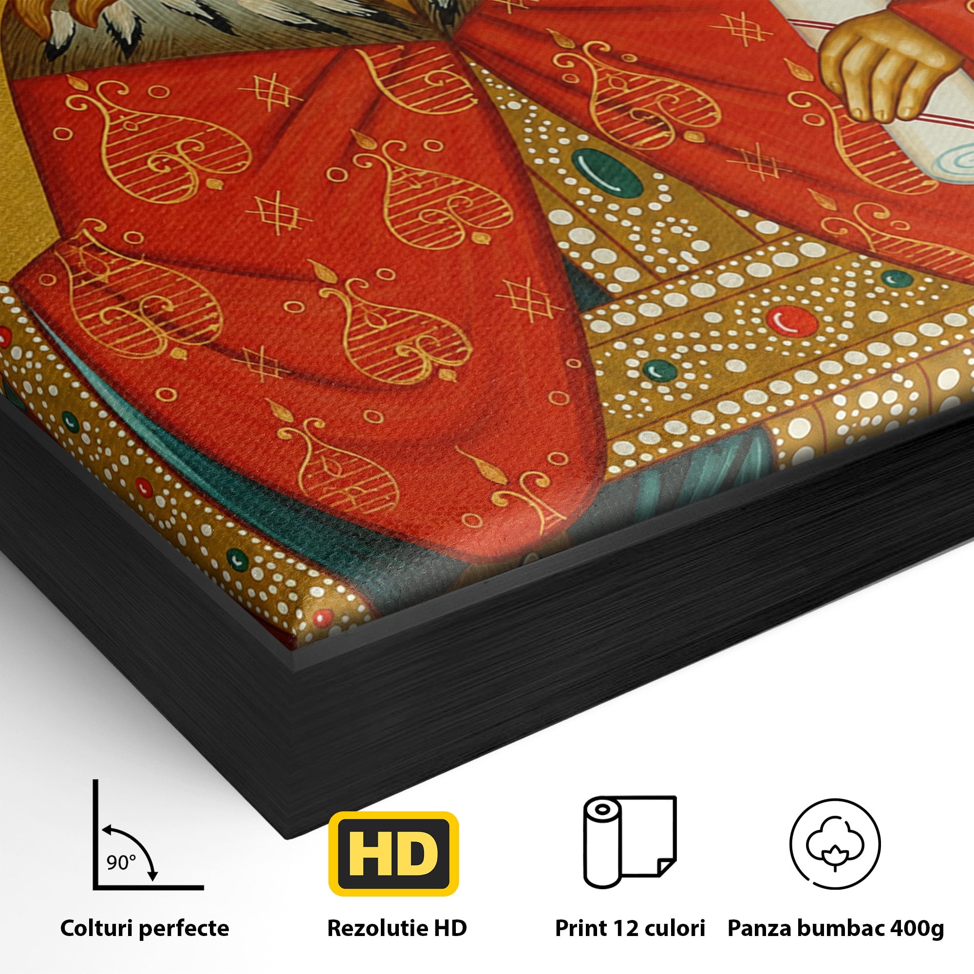 Tablou Canvas Premium LuxCanva® H1112, Sfanta Mucenita Ecaterina, Religie, Icoana, Portret, Dormitor, Hol, Culori Vibrante