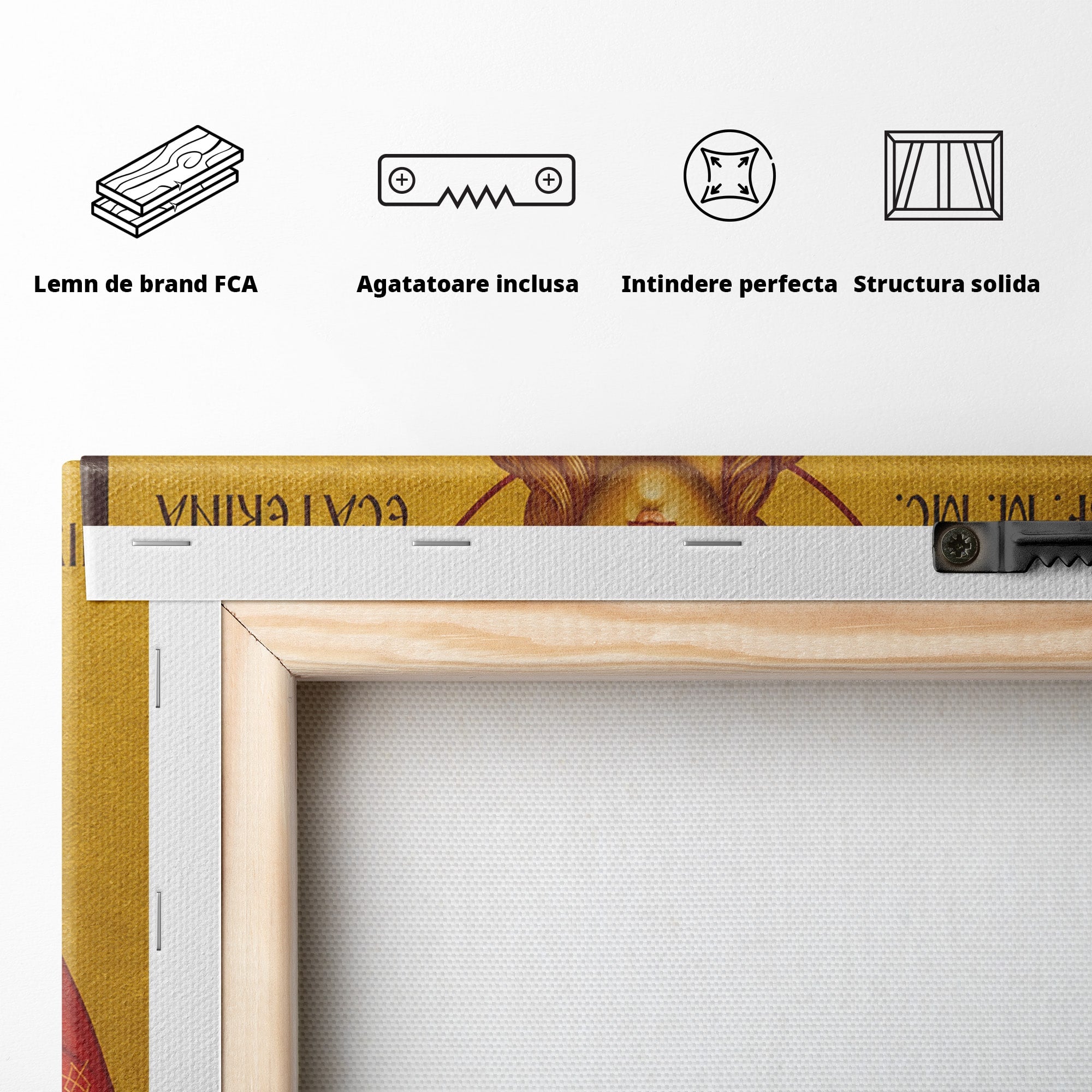 Tablou Canvas Premium LuxCanva® H1112, Sfanta Mucenita Ecaterina, Religie, Icoana, Portret, Dormitor, Hol, Culori Vibrante