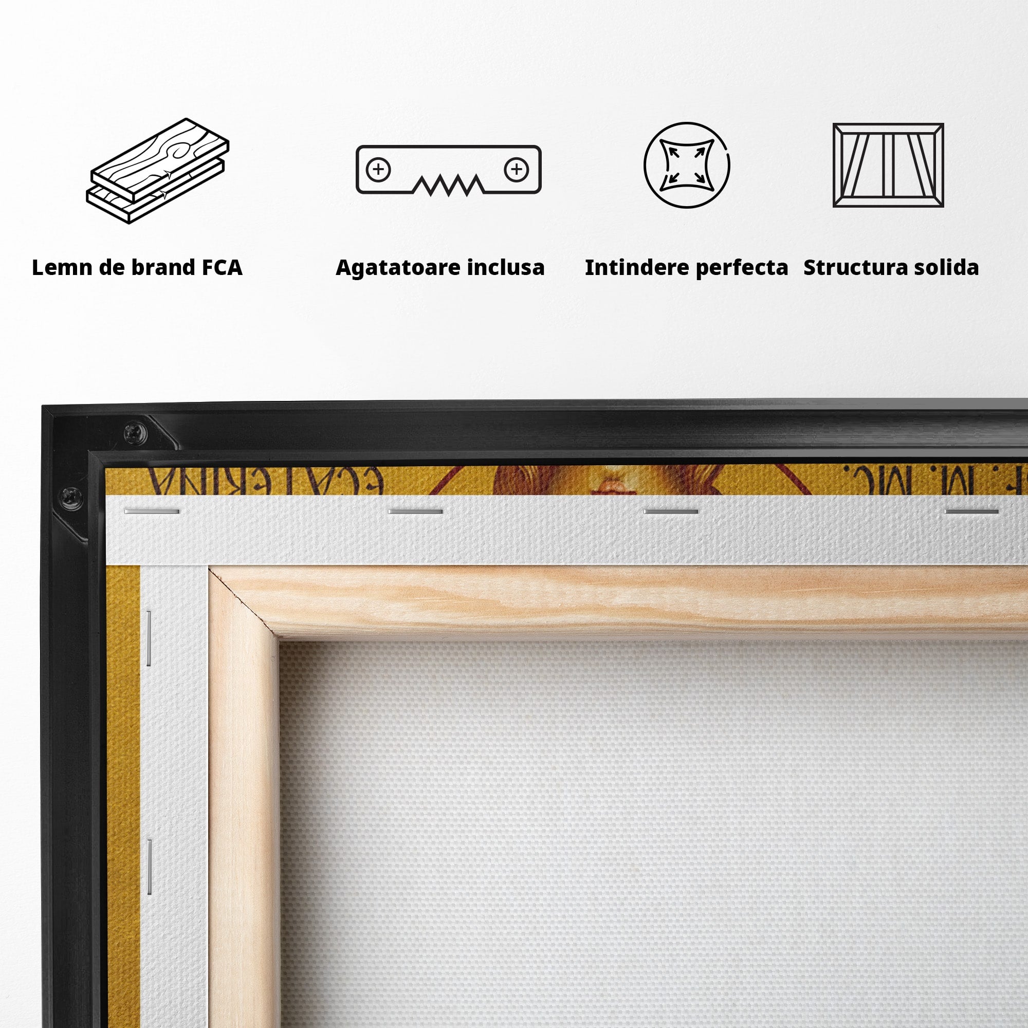 Tablou Canvas Premium LuxCanva® H1112, Sfanta Mucenita Ecaterina, Religie, Icoana, Portret, Dormitor, Hol, Culori Vibrante