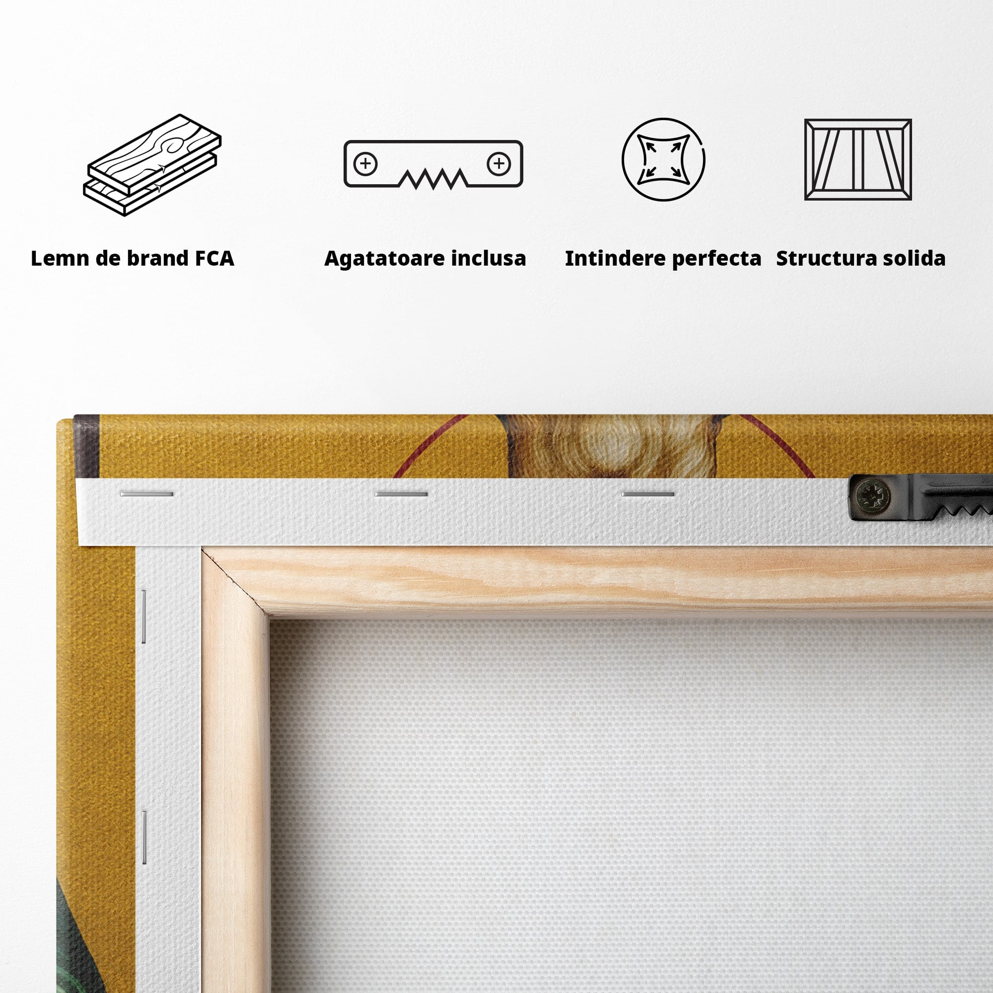 Tablou Canvas Premium LuxCanva® H1115, Sfantul Apostol Andrei, Religie, Icoana, Ocrotitor, Credinta, Birou, Culori Vibrante