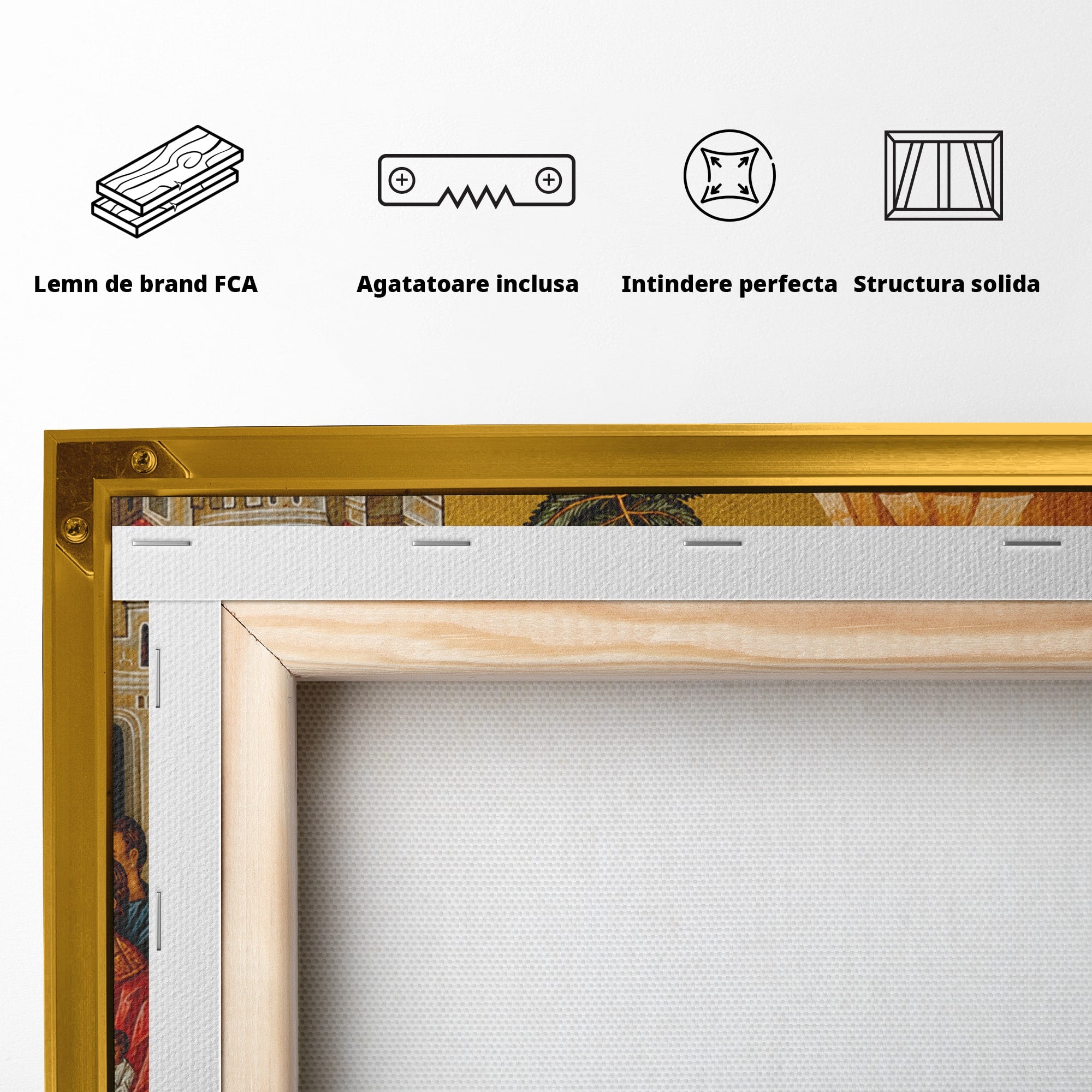 Tablou Canvas Premium LuxCanva® H1118, Intrarea Domnului In Ierusalim, Icoana, Florii, Smerenie, Credinta, Pace, Living, Culori Vibrante
