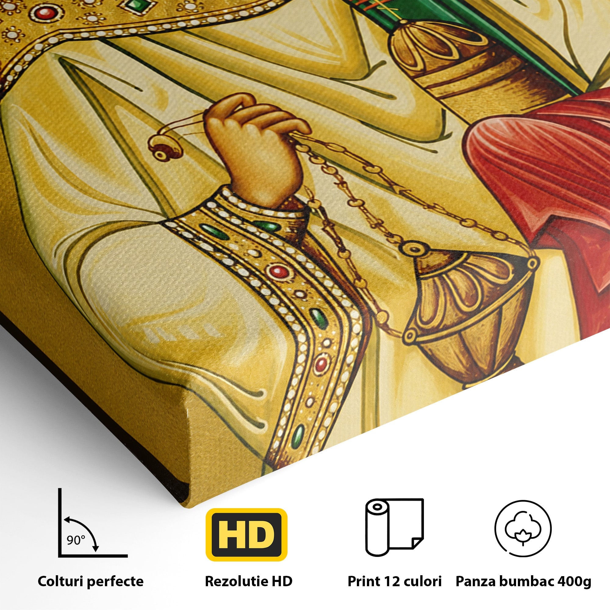 Tablou Canvas Premium LuxCanva® H1122, Sfântul Ștefan – Mărturisitorul lui Hristos, Intaiul, Mucenic, Jertfa, Credinta, Sfintenie, Dormitor, Birou, Culori Vibrante