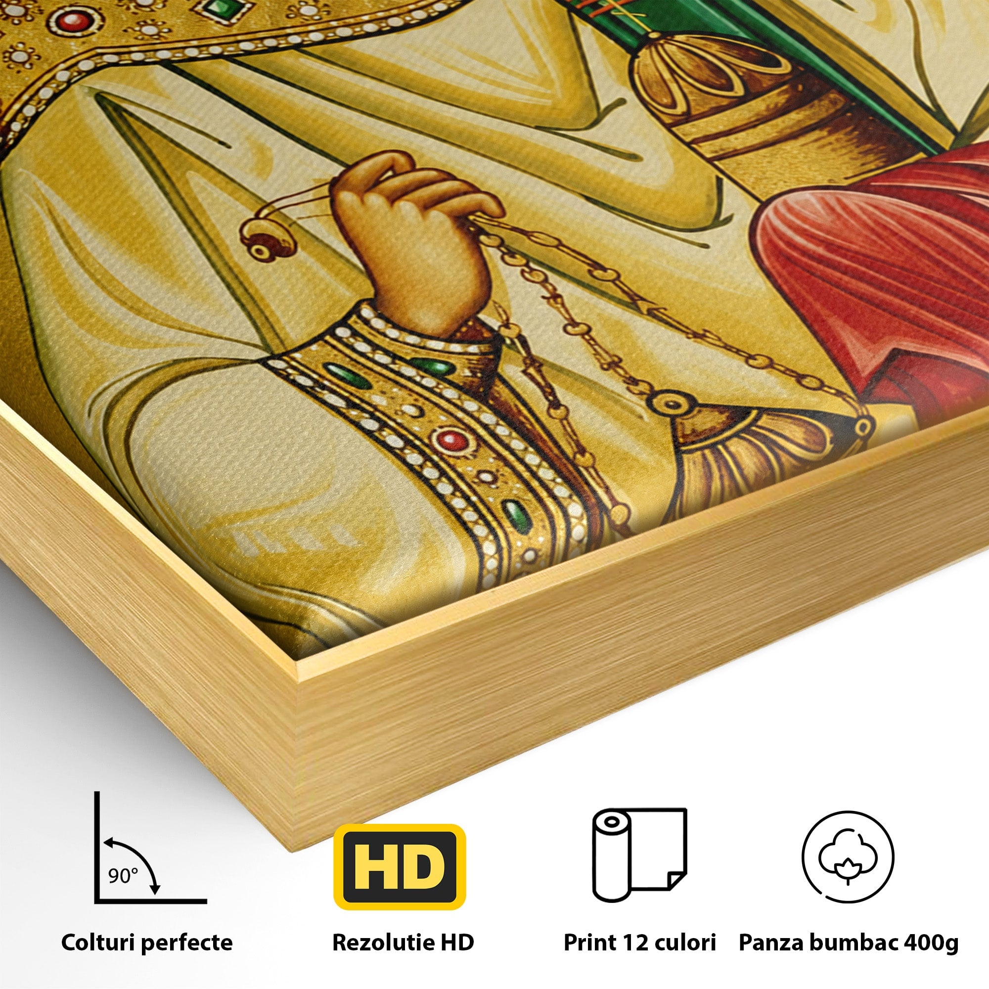 Tablou Canvas Premium LuxCanva® H1122, Sfântul Ștefan – Mărturisitorul lui Hristos, Intaiul, Mucenic, Jertfa, Credinta, Sfintenie, Dormitor, Birou, Culori Vibrante