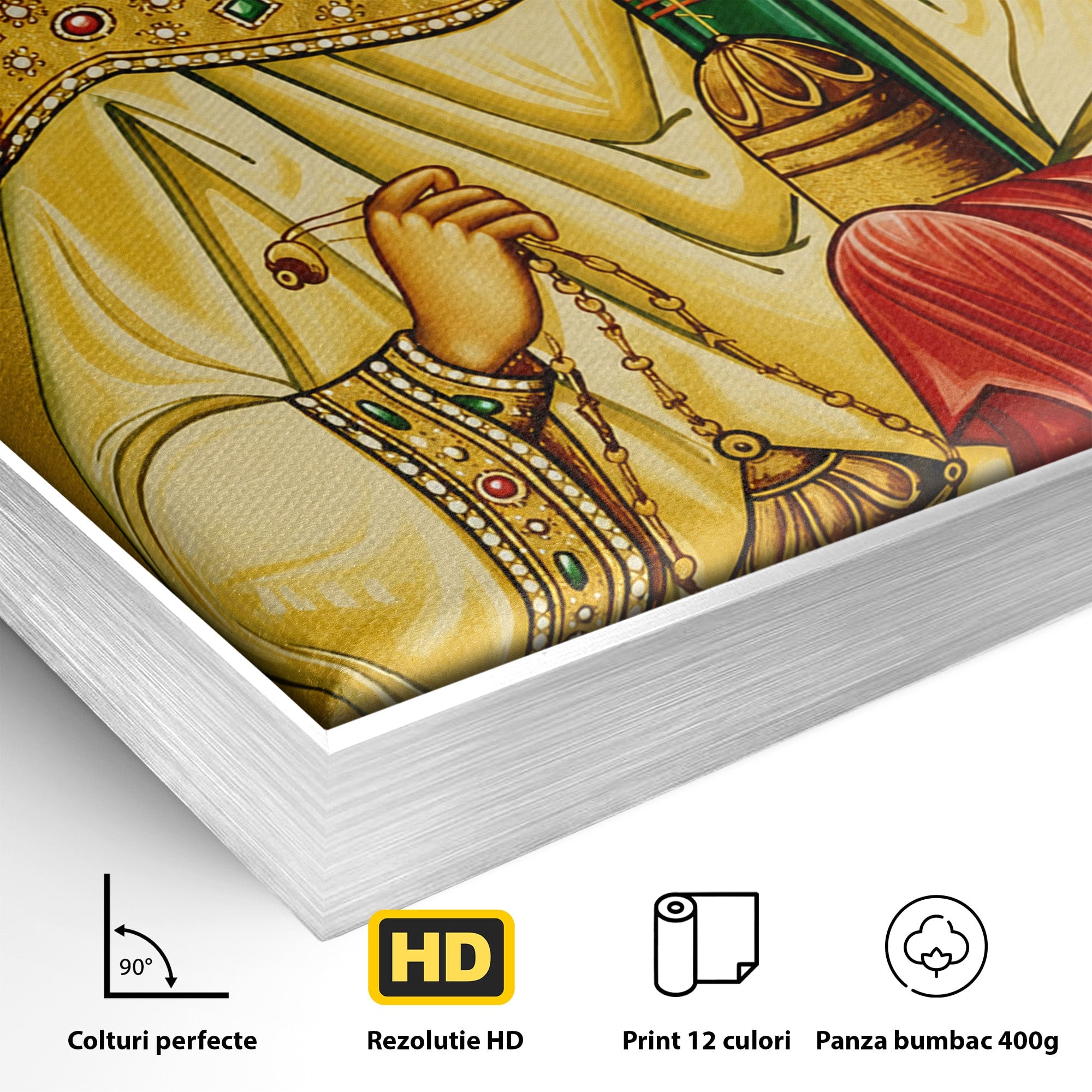 Tablou Canvas Premium LuxCanva® H1122, Sfântul Ștefan – Mărturisitorul lui Hristos, Intaiul, Mucenic, Jertfa, Credinta, Sfintenie, Dormitor, Birou, Culori Vibrante