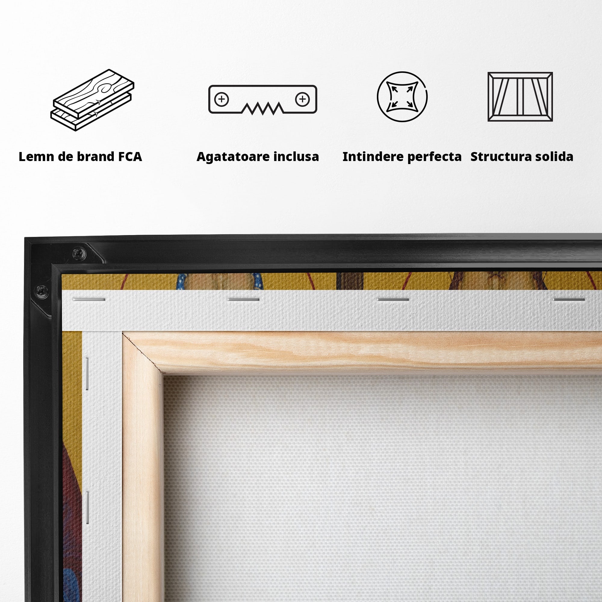 Tablou Canvas Premium LuxCanva® H1124, Sfintii Imparati Constantin Si Elena, Icoana, Religie, Credinta, Dormitor, Hol, Culori Vibrante