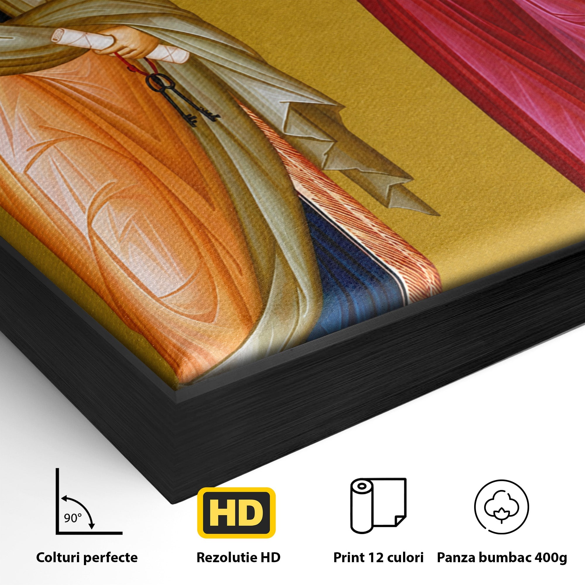 Tablou Canvas Premium LuxCanva® H1126, Sfintii Apostoli Petru Si Pavel, Icoana, Marturisire, Propovăduire, Dormitor, Birou, Culori Vibrante