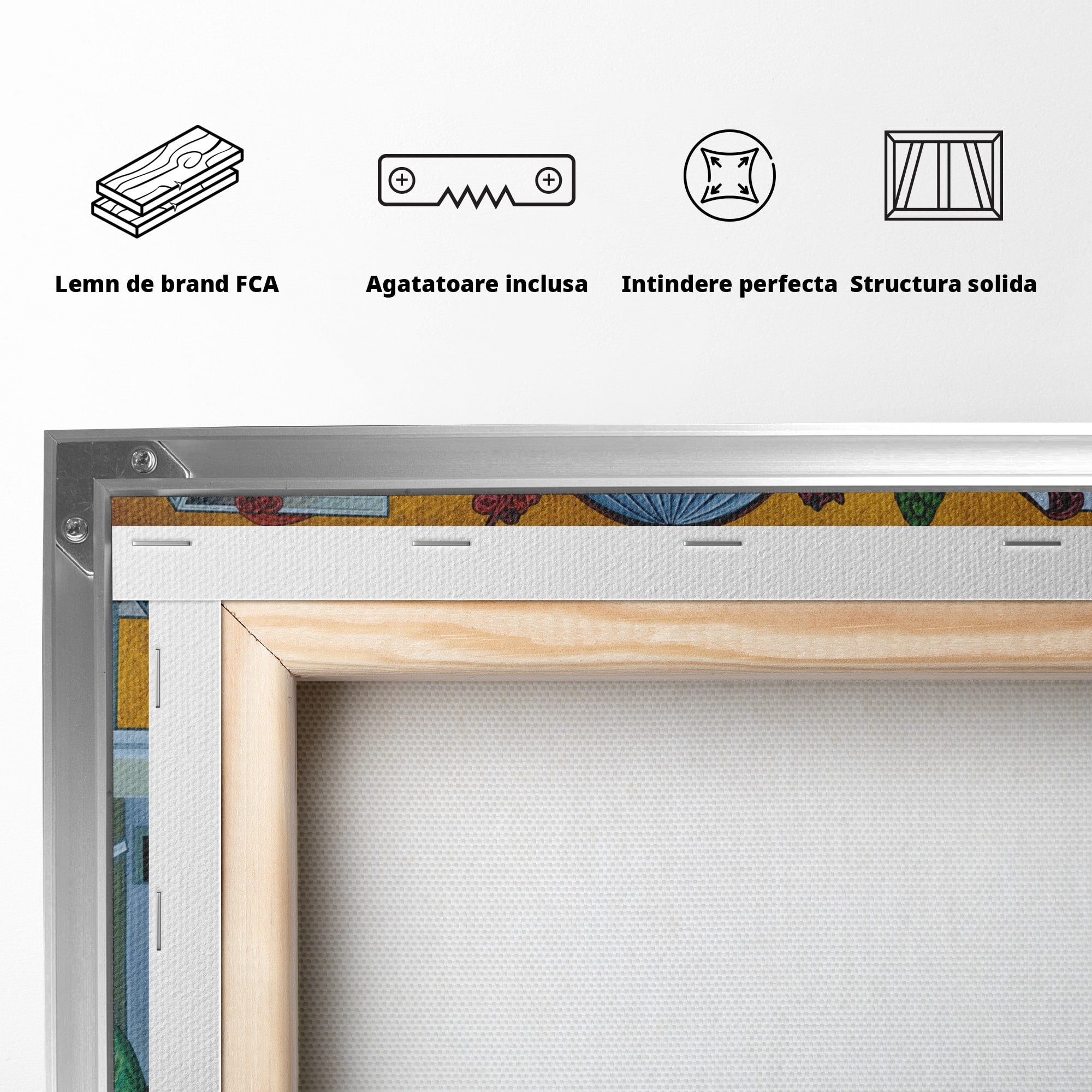 Tablou Canvas Premium LuxCanva® H1128, Cina Cea De Taina, Apostoli, Icoana, Iubire, Divina, Biblic, Living, Culori Vibrante