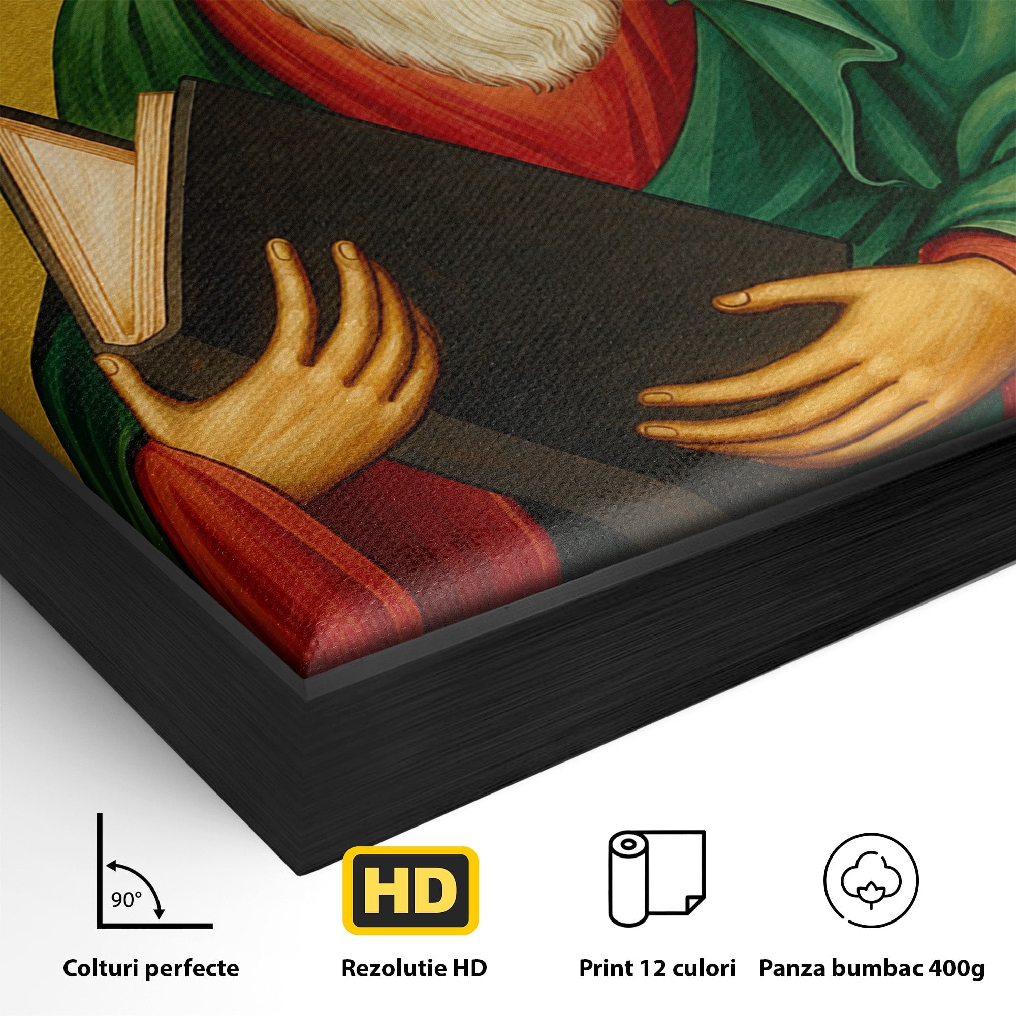 Tablou Canvas Premium LuxCanva® H1131, Sfantul Ioan Evanghelistul, Religios, Sfintenie, Portret, Dormitor, Birou, Culori Vibrante