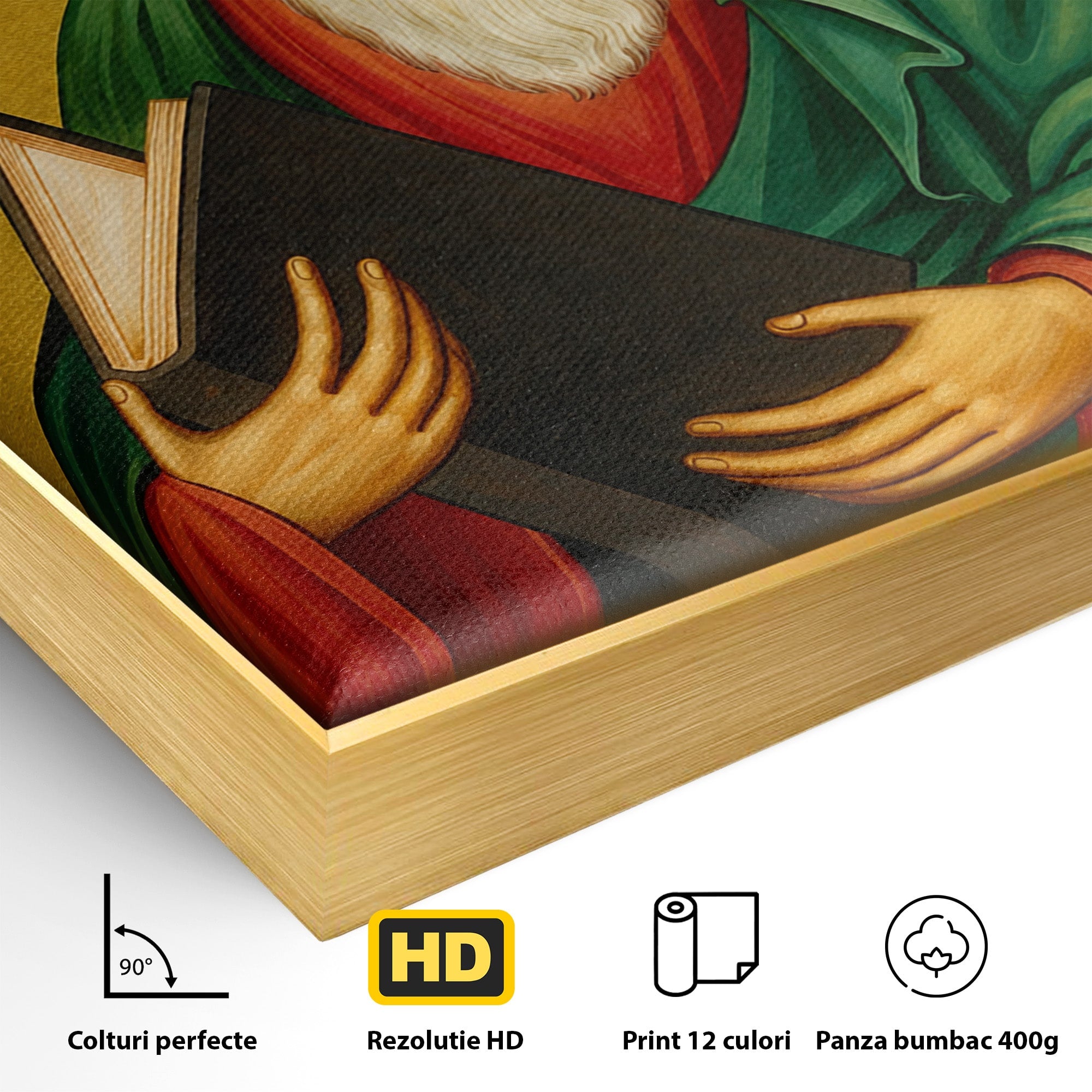 Tablou Canvas Premium LuxCanva® H1131, Sfantul Ioan Evanghelistul, Religios, Sfintenie, Portret, Dormitor, Birou, Culori Vibrante
