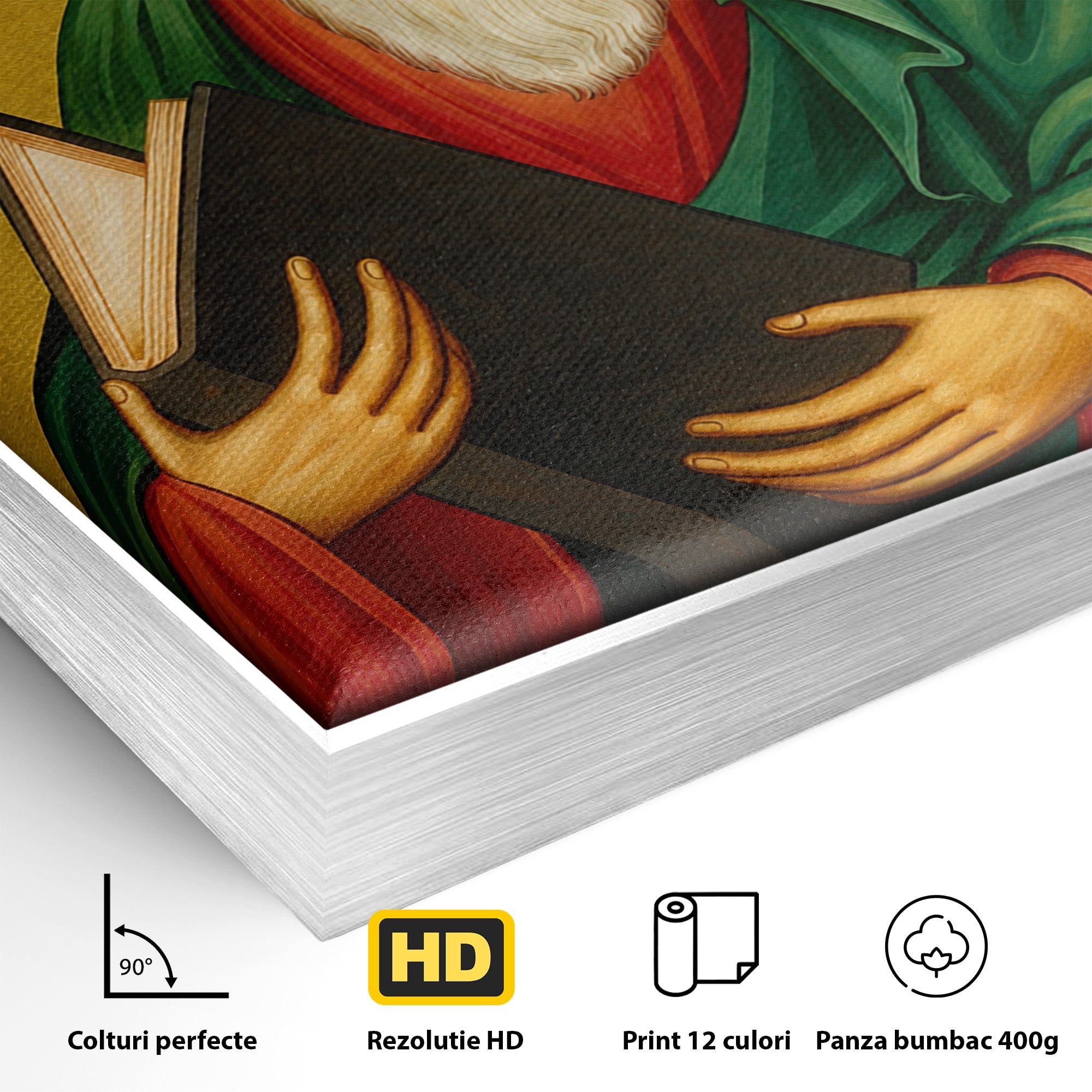 Tablou Canvas Premium LuxCanva® H1131, Sfantul Ioan Evanghelistul, Religios, Sfintenie, Portret, Dormitor, Birou, Culori Vibrante