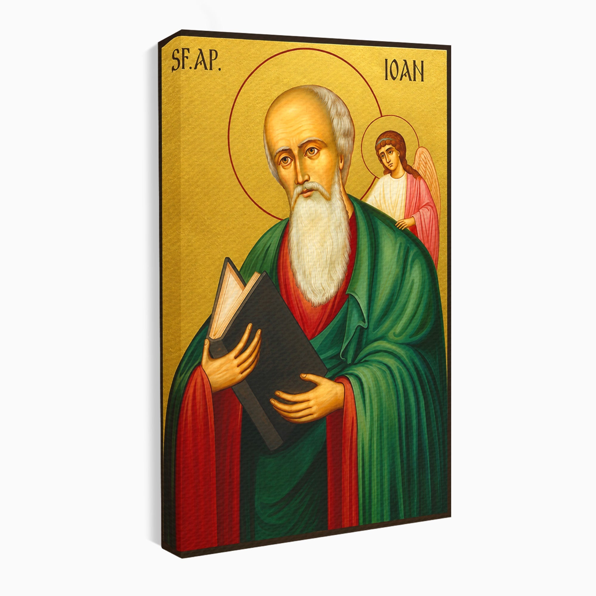 Tablou Canvas Premium LuxCanva® H1131, Sfantul Ioan Evanghelistul, Religios, Sfintenie, Portret, Dormitor, Birou, Culori Vibrante