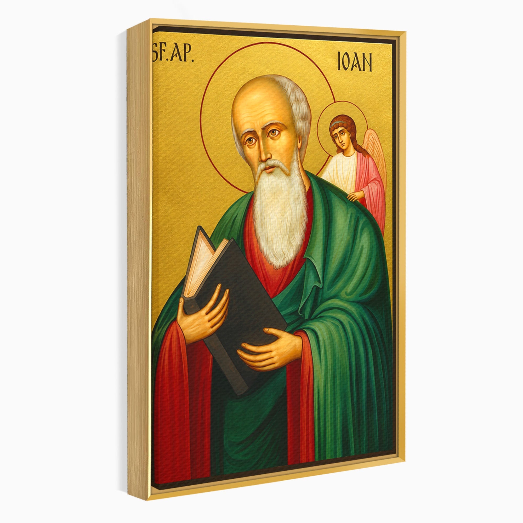 Tablou Canvas Premium LuxCanva® H1131, Sfantul Ioan Evanghelistul, Religios, Sfintenie, Portret, Dormitor, Birou, Culori Vibrante