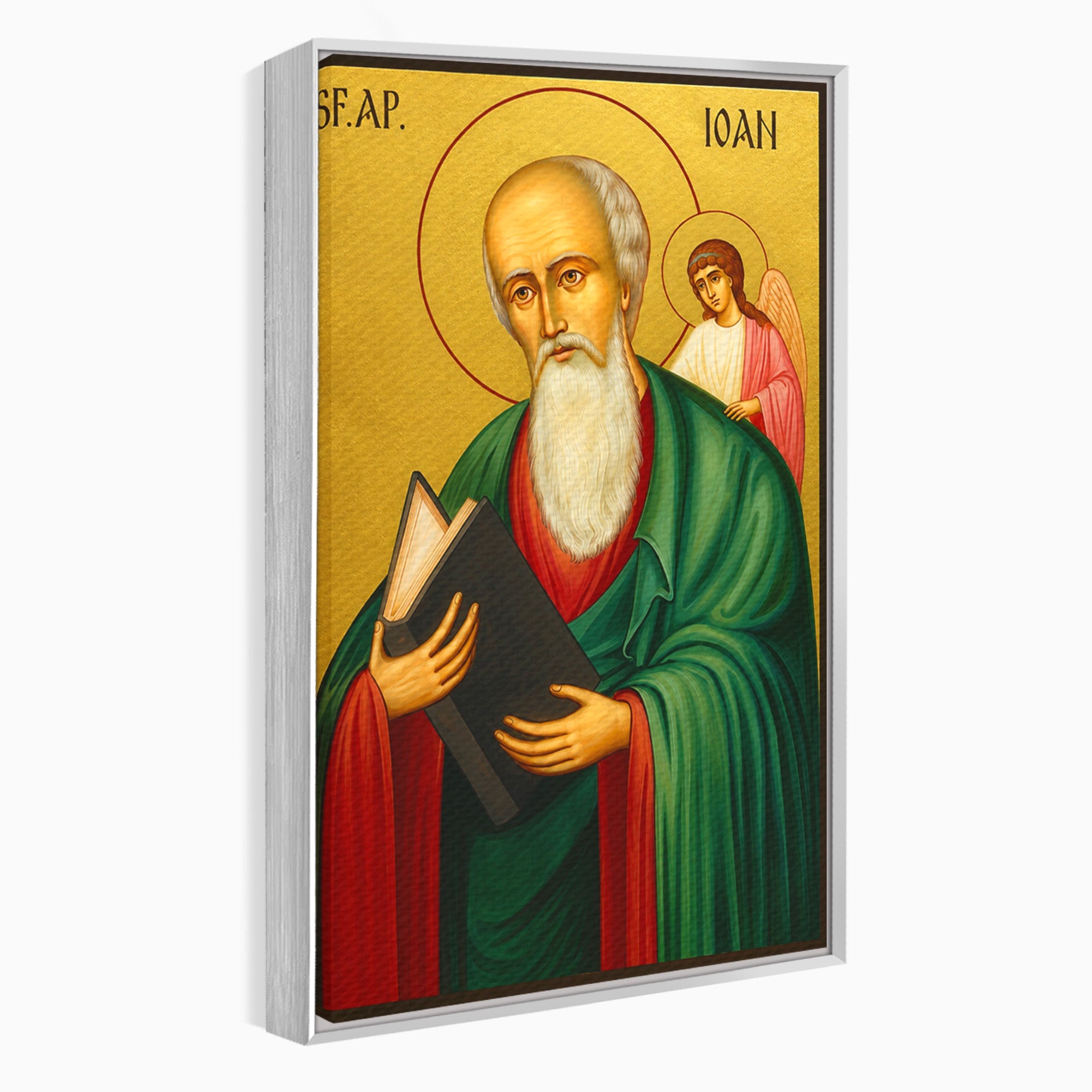 Tablou Canvas Premium LuxCanva® H1131, Sfantul Ioan Evanghelistul, Religios, Sfintenie, Portret, Dormitor, Birou, Culori Vibrante