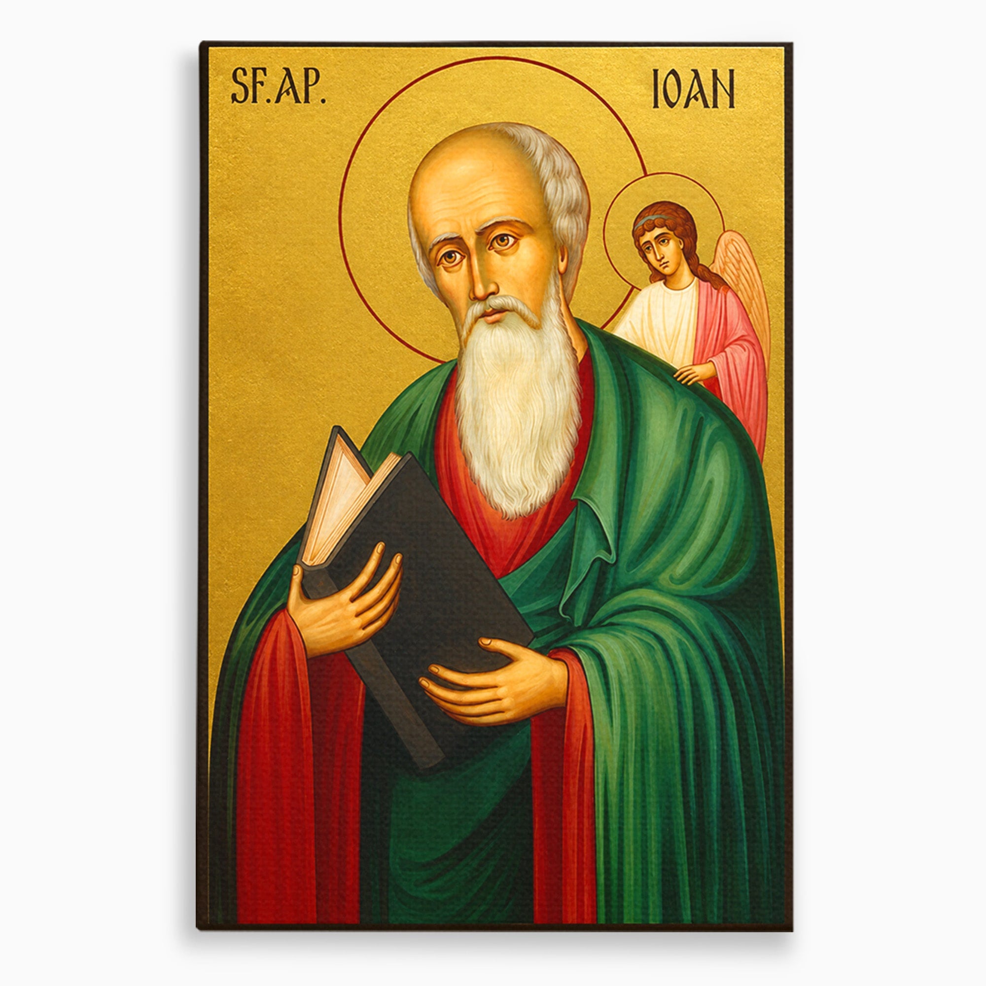 Tablou Canvas Premium LuxCanva® H1131, Sfantul Ioan Evanghelistul, Religios, Sfintenie, Portret, Dormitor, Birou, Culori Vibrante