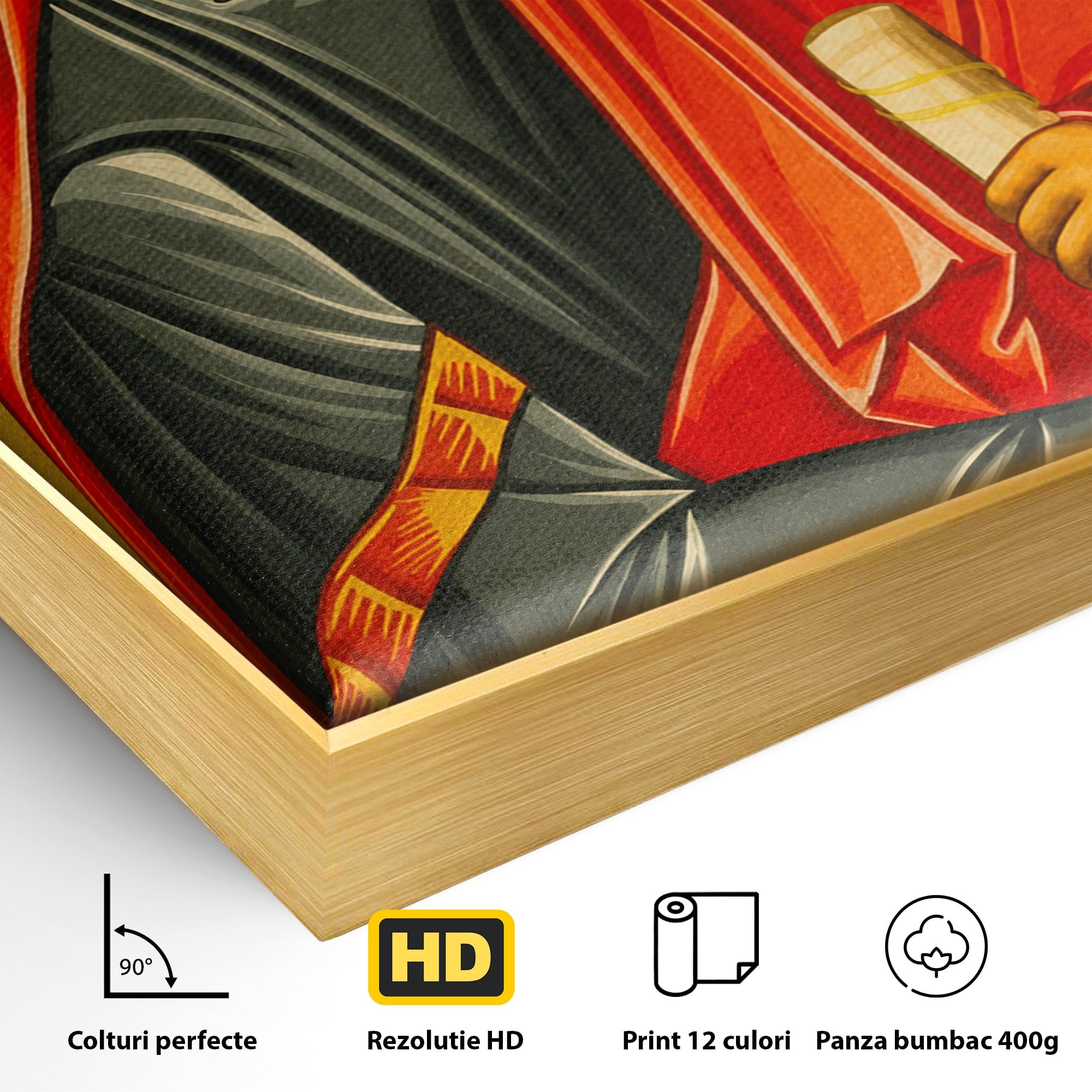 Tablou Canvas Premium LuxCanva® H1135, Sfantul Apostol Toma, Religios, Icoana, Credinta, Spiritualitate, Birou, Culori Vibrante