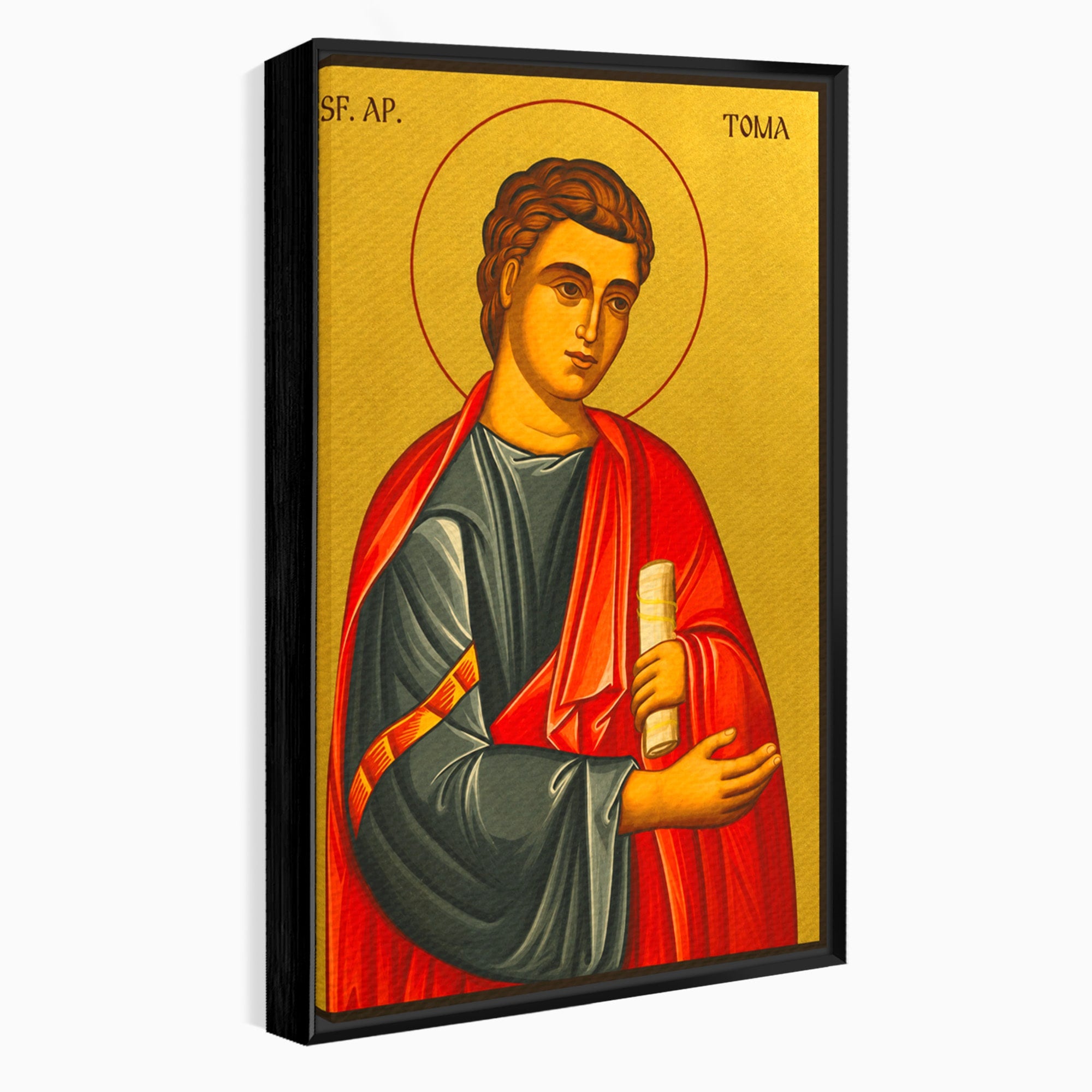 Tablou Canvas Premium LuxCanva® H1135, Sfantul Apostol Toma, Religios, Icoana, Credinta, Spiritualitate, Birou, Culori Vibrante