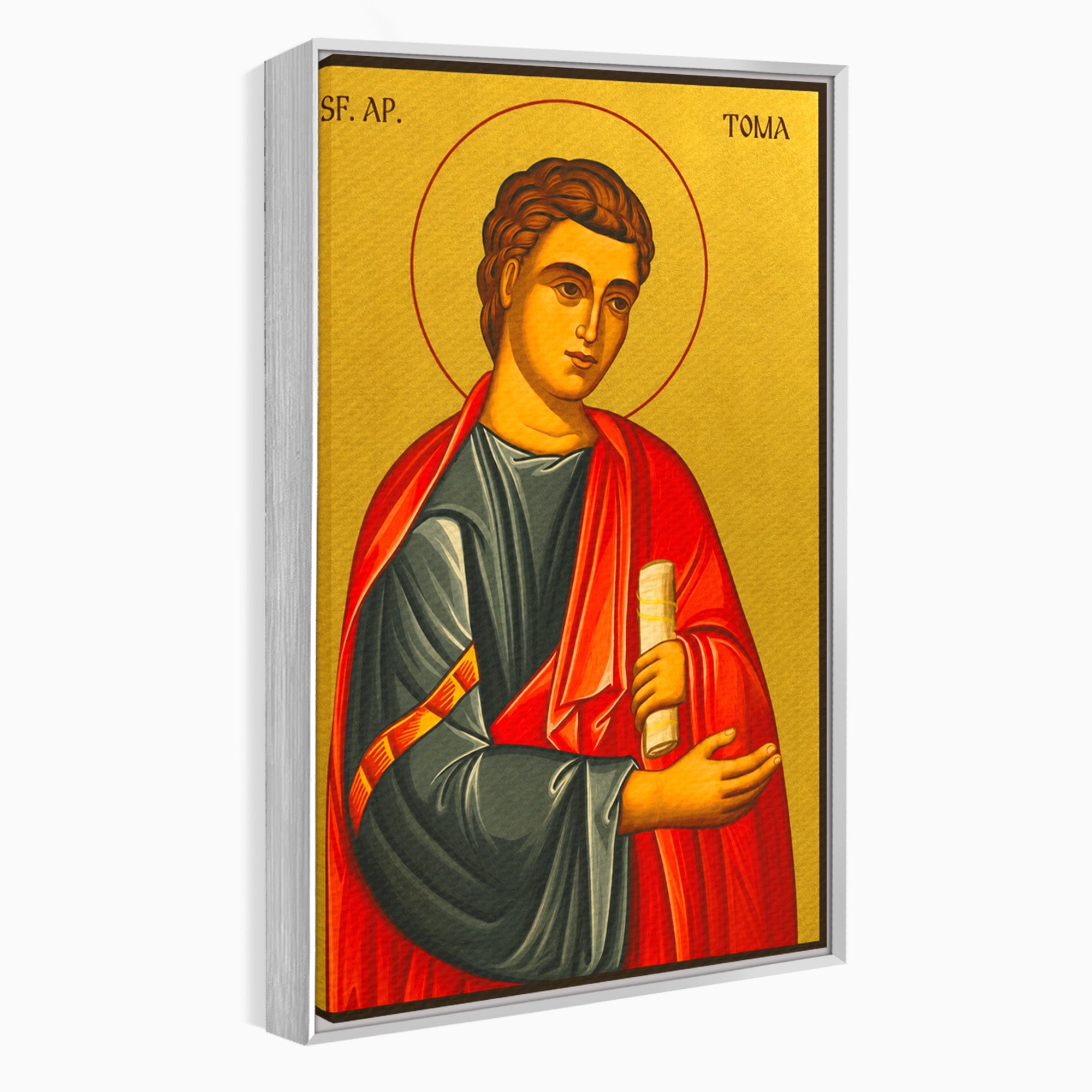 Tablou Canvas Premium LuxCanva® H1135, Sfantul Apostol Toma, Religios, Icoana, Credinta, Spiritualitate, Birou, Culori Vibrante