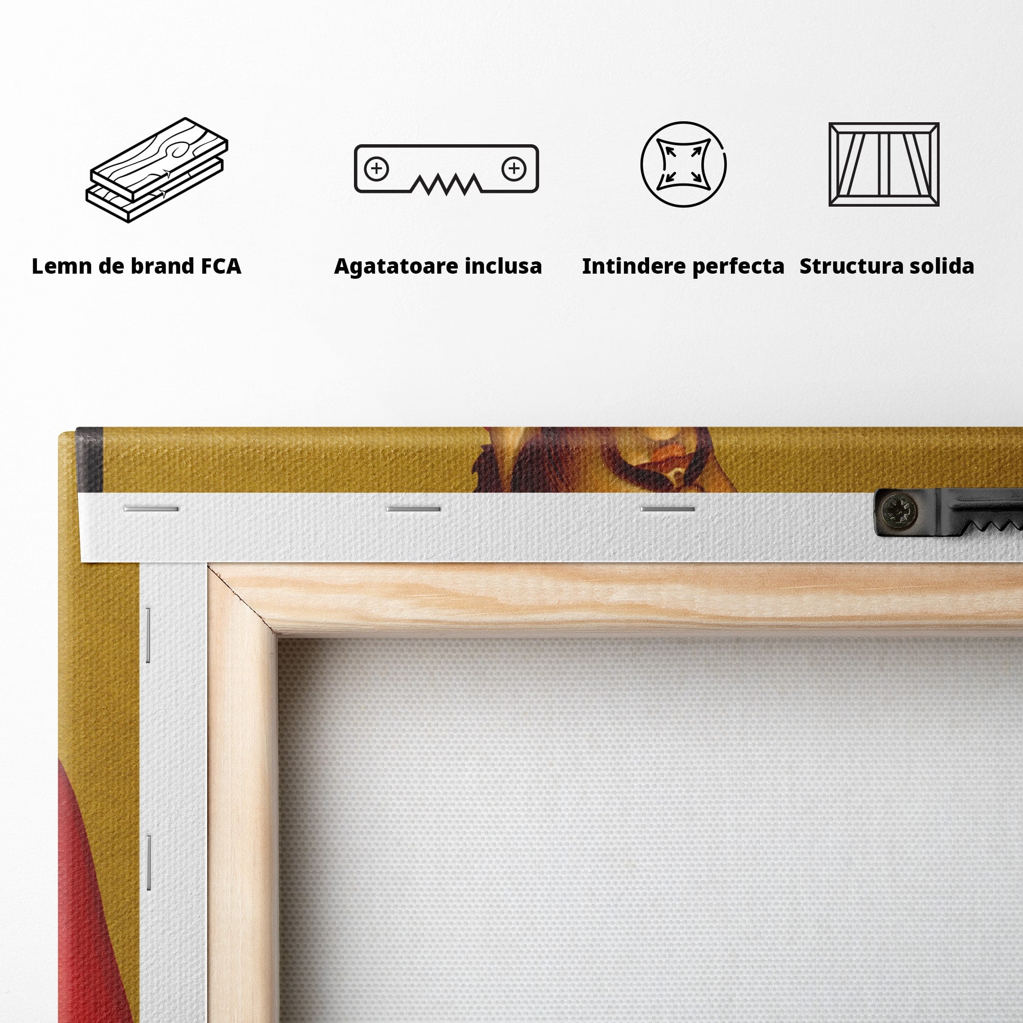 Tablou Canvas Premium LuxCanva® H1136, Sfantul Luca, Religie, Icoana, Traditie, Calm, Birou, Dormitor, Culori Vibrante