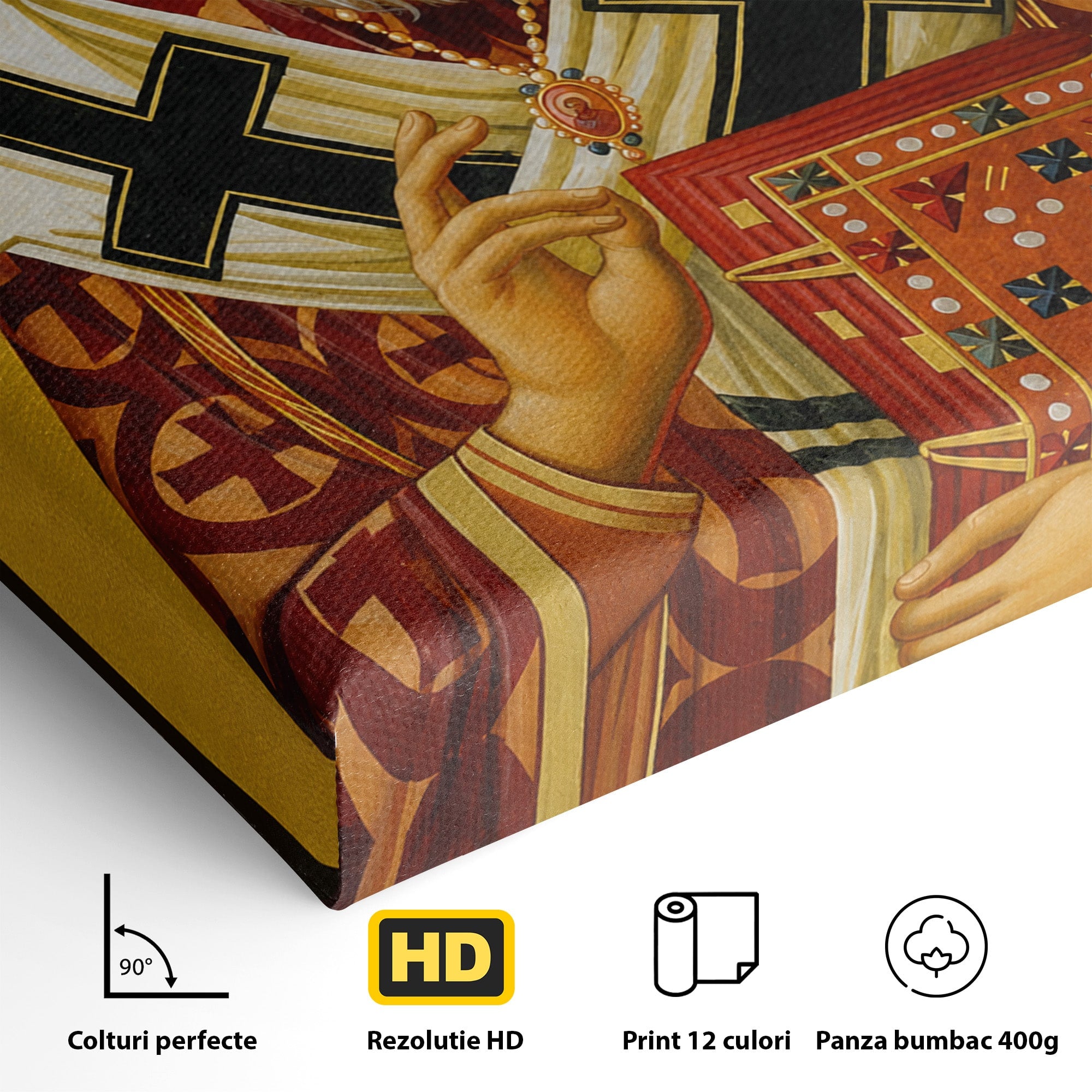 Tablou Canvas Premium LuxCanva® H1137, Sfantul Nectarie de la Neghina, Religie, Icoana, Spiritualitate, Sfant, Dormitor, Culori Vibrante