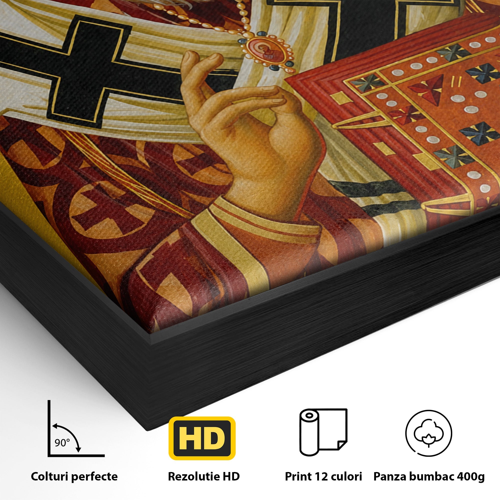 Tablou Canvas Premium LuxCanva® H1137, Sfantul Nectarie de la Neghina, Religie, Icoana, Spiritualitate, Sfant, Dormitor, Culori Vibrante
