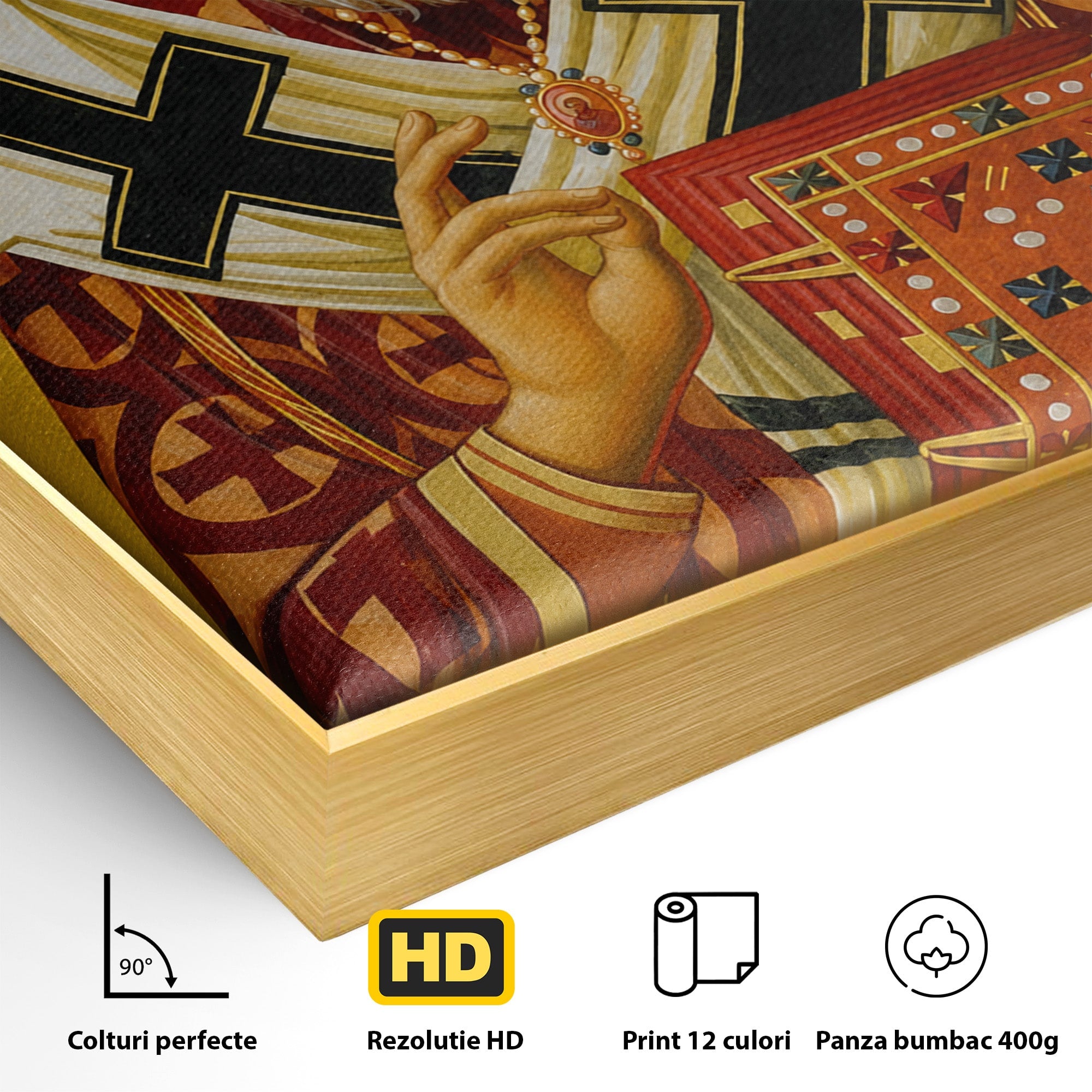 Tablou Canvas Premium LuxCanva® H1137, Sfantul Nectarie de la Neghina, Religie, Icoana, Spiritualitate, Sfant, Dormitor, Culori Vibrante