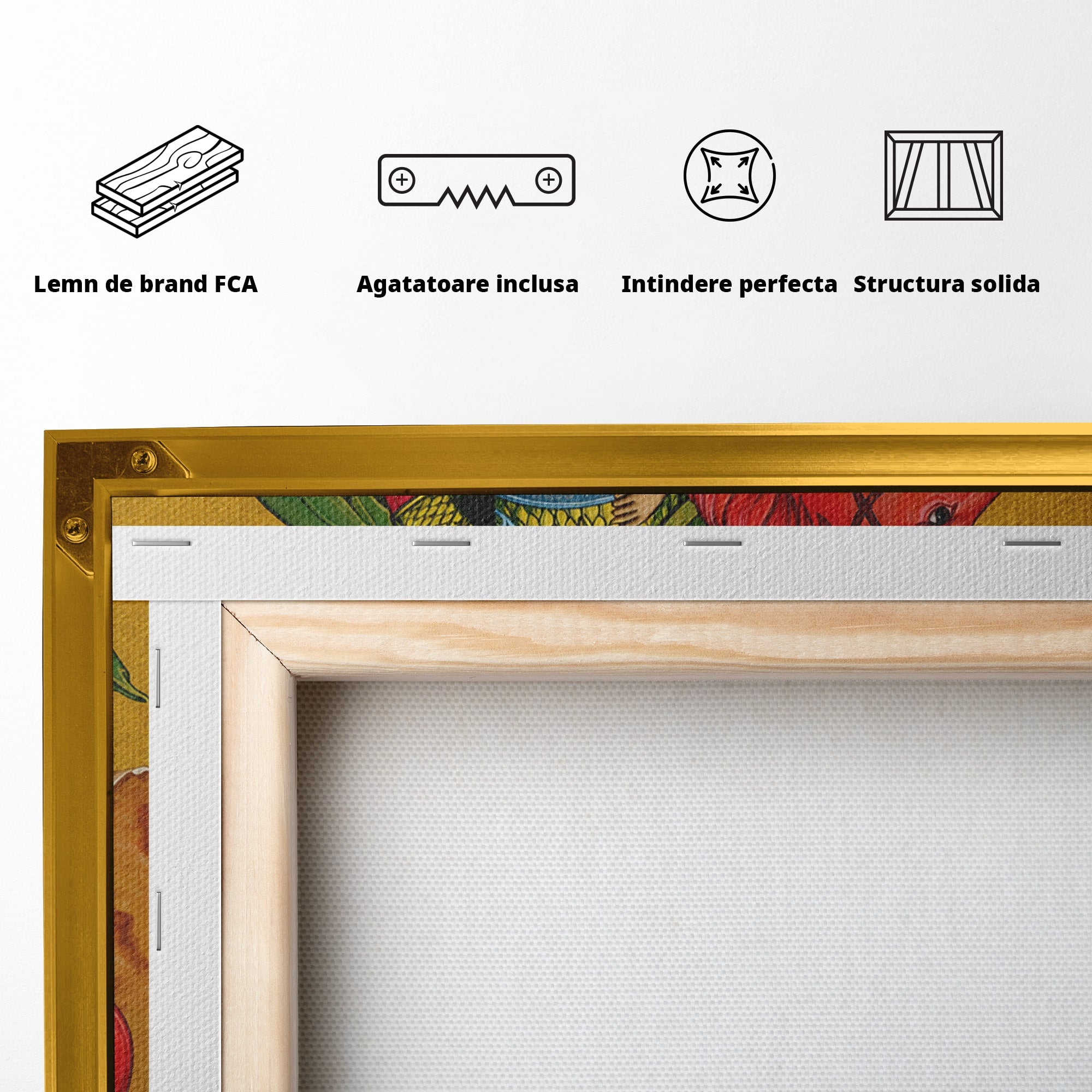 Tablou Canvas Premium LuxCanva® H1138, Sfantul Dimitrie Calare, Sfant, Cavaler, Religios, Cal, Living, Dormitor, Culori Vibrante