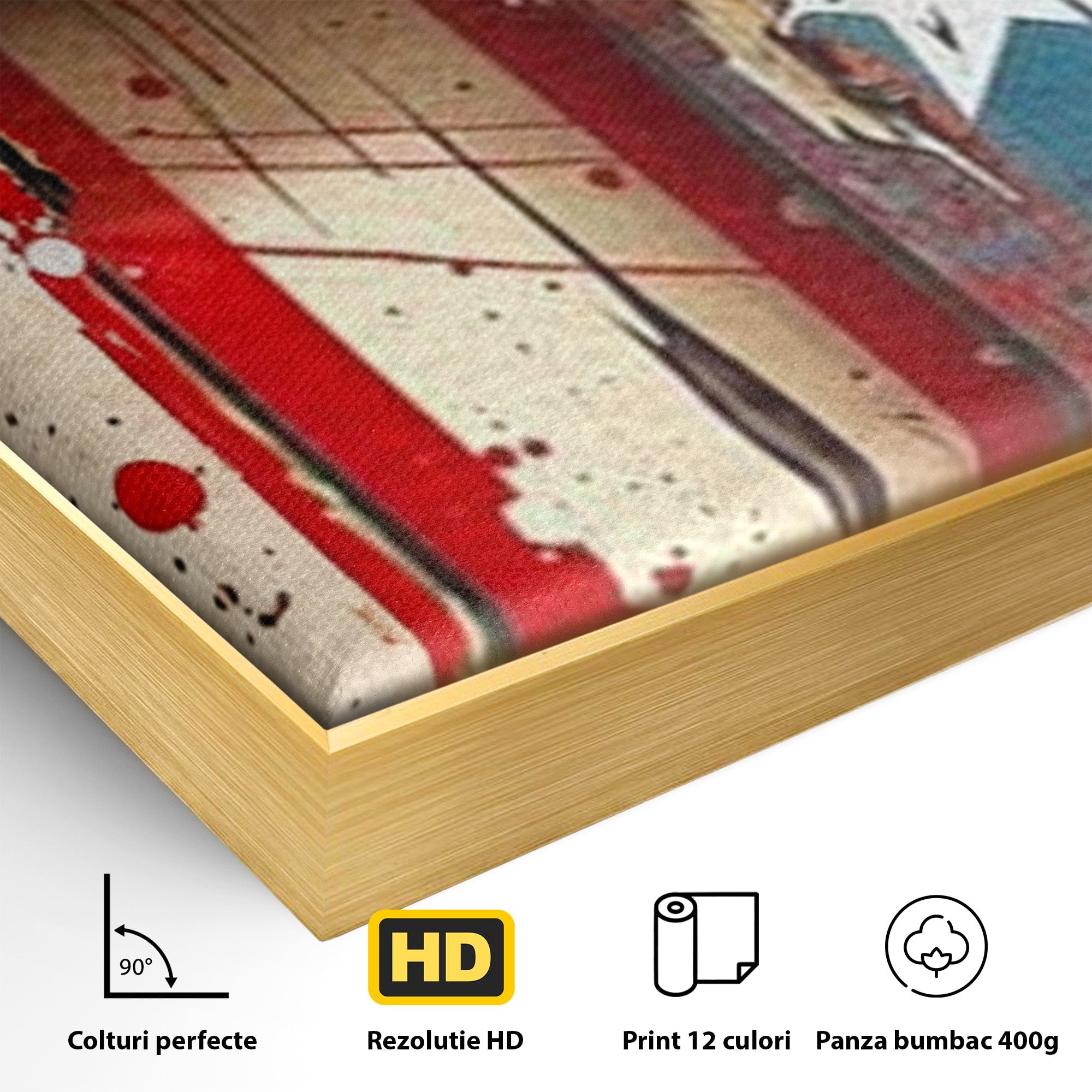 Set 3 Tablouri Canvas Premium LuxCanva® H3-1041, Crucea Libertatii, Credinta, Cruce, Libertate, Patriotism, Drapel, Stele, Simbol Crestin, Arta Patriotica, Living, Dormitor