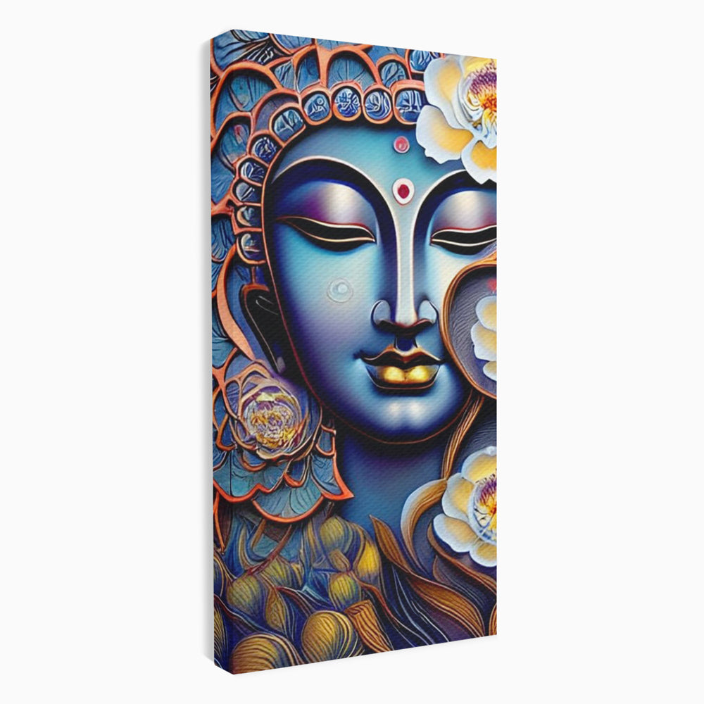 Tablou Canvas Premium LuxCanva® I120, Inflorirea Spiritului, Buddha, Zen, Iluminare, Pace Interioara, Spiritualitate, Armonie, Meditatie, Flori, Lotus, Urna, Living, Dormitor