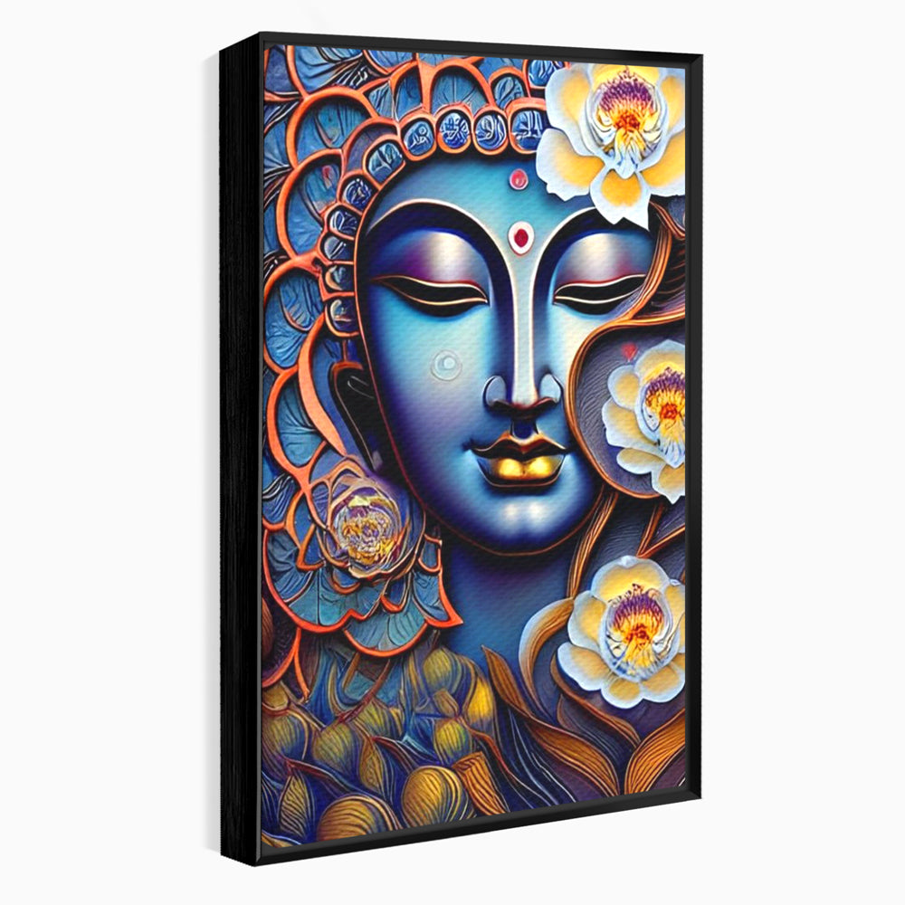 Tablou Canvas Premium LuxCanva® I120, Inflorirea Spiritului, Buddha, Zen, Iluminare, Pace Interioara, Spiritualitate, Armonie, Meditatie, Flori, Lotus, Urna, Living, Dormitor
