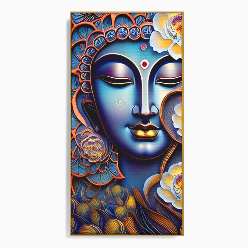 Tablou Canvas Premium LuxCanva® I120, Inflorirea Spiritului, Buddha, Zen, Iluminare, Pace Interioara, Spiritualitate, Armonie, Meditatie, Flori, Lotus, Urna, Living, Dormitor