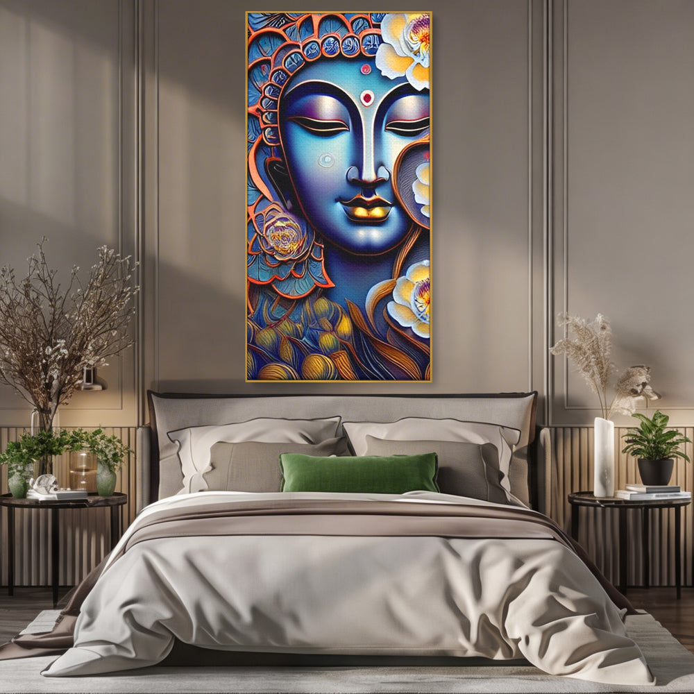 Tablou Canvas Premium LuxCanva® I120, Inflorirea Spiritului, Buddha, Zen, Iluminare, Pace Interioara, Spiritualitate, Armonie, Meditatie, Flori, Lotus, Urna, Living, Dormitor