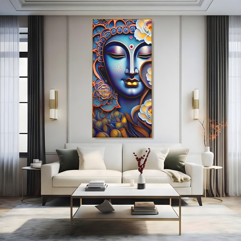 Tablou Canvas Premium LuxCanva® I120, Inflorirea Spiritului, Buddha, Zen, Iluminare, Pace Interioara, Spiritualitate, Armonie, Meditatie, Flori, Lotus, Urna, Living, Dormitor