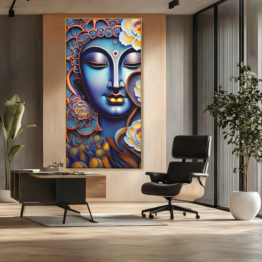 Tablou Canvas Premium LuxCanva® I120, Inflorirea Spiritului, Buddha, Zen, Iluminare, Pace Interioara, Spiritualitate, Armonie, Meditatie, Flori, Lotus, Urna, Living, Dormitor