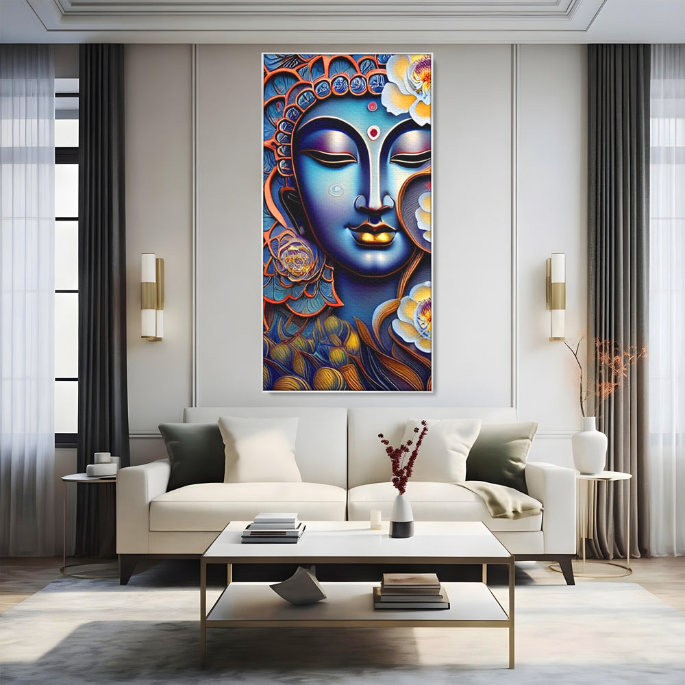 Tablou Canvas Premium LuxCanva® I120, Inflorirea Spiritului, Buddha, Zen, Iluminare, Pace Interioara, Spiritualitate, Armonie, Meditatie, Flori, Lotus, Urna, Living, Dormitor