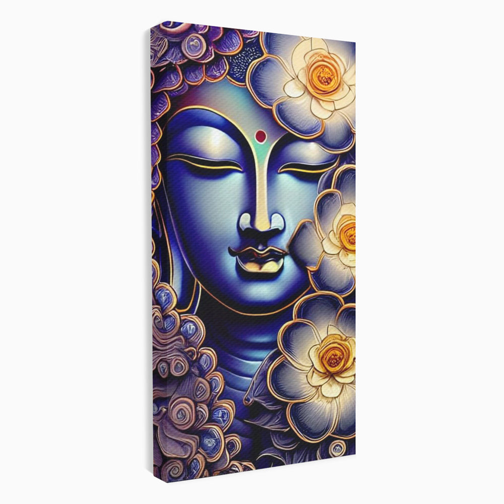 Tablou Canvas Premium LuxCanva® I121, Armonie si Culoare, Buddha, Zen, Iluminare, Pace Interioara, Spiritualitate, Armonie, Meditatie, Flori, Lotus, Urna, Living, Dormitor