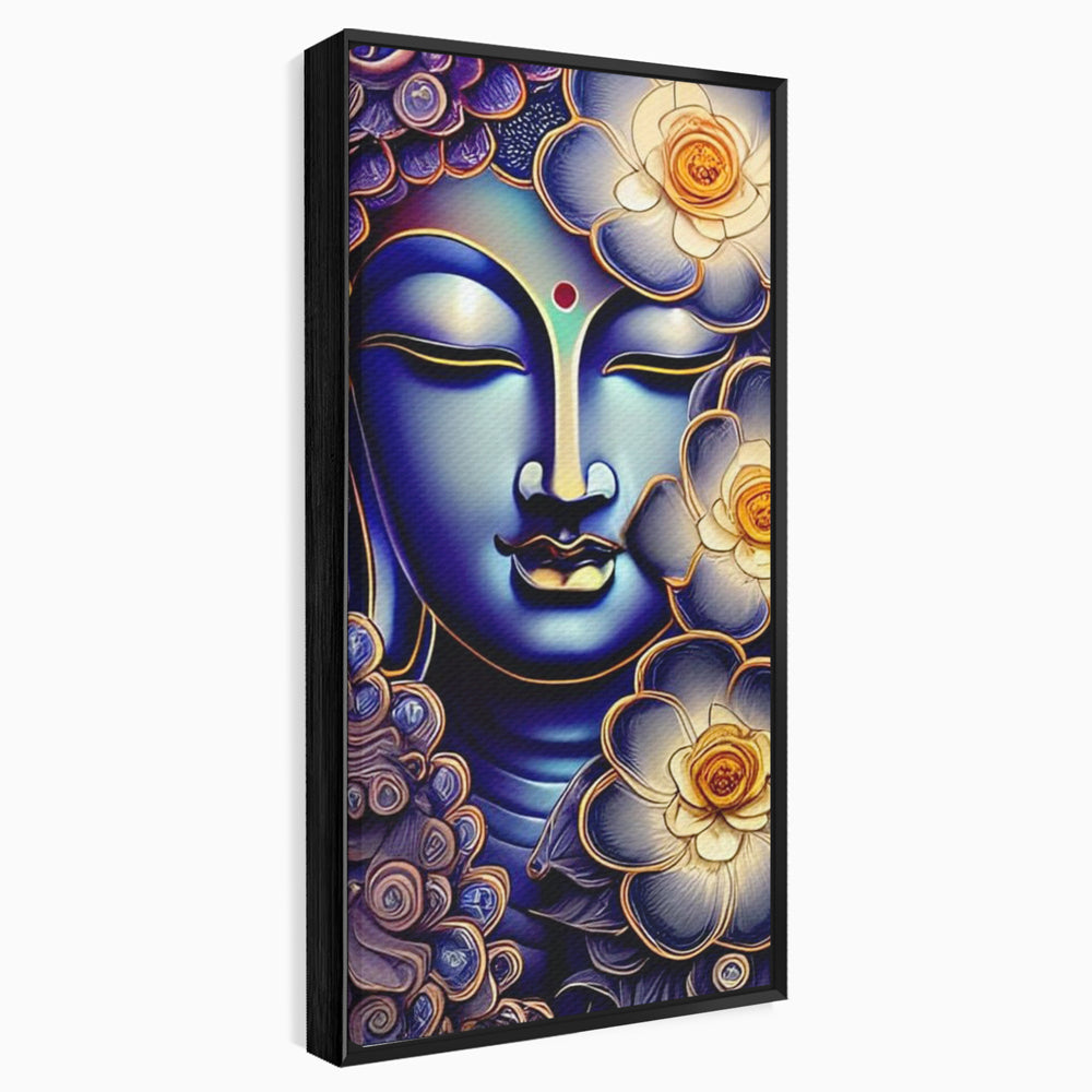 Tablou Canvas Premium LuxCanva® I121, Armonie si Culoare, Buddha, Zen, Iluminare, Pace Interioara, Spiritualitate, Armonie, Meditatie, Flori, Lotus, Urna, Living, Dormitor