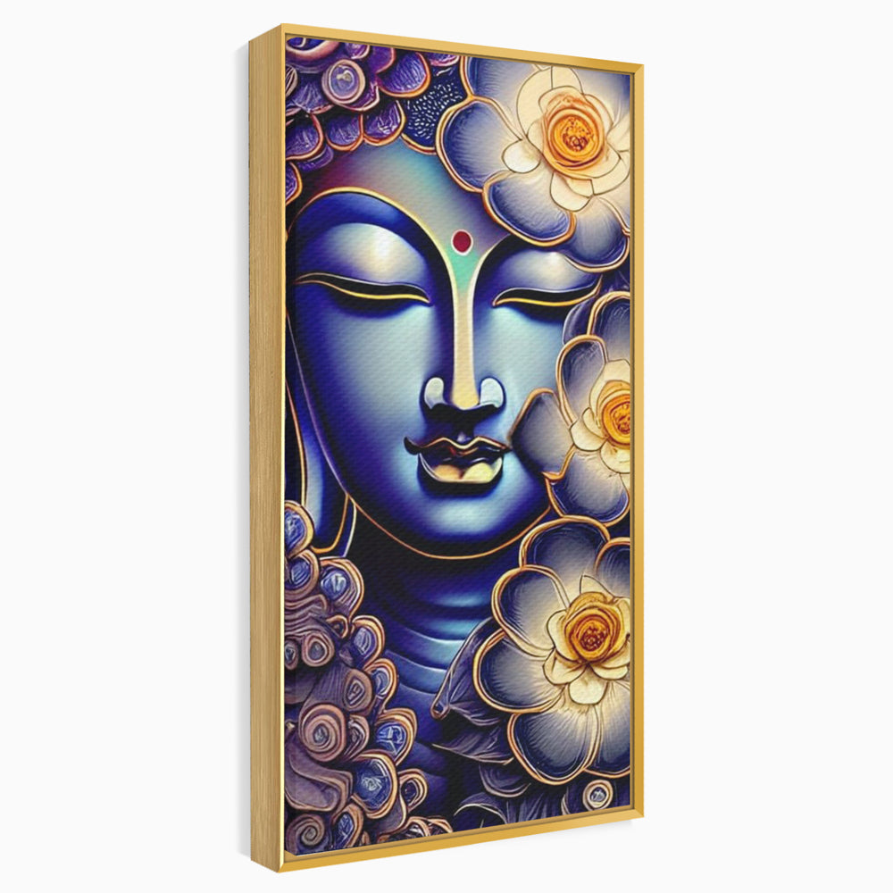 Tablou Canvas Premium LuxCanva® I121, Armonie si Culoare, Buddha, Zen, Iluminare, Pace Interioara, Spiritualitate, Armonie, Meditatie, Flori, Lotus, Urna, Living, Dormitor