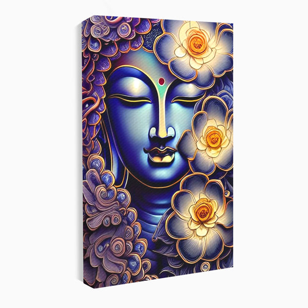 Tablou Canvas Premium LuxCanva® I121, Armonie si Culoare, Buddha, Zen, Iluminare, Pace Interioara, Spiritualitate, Armonie, Meditatie, Flori, Lotus, Urna, Living, Dormitor