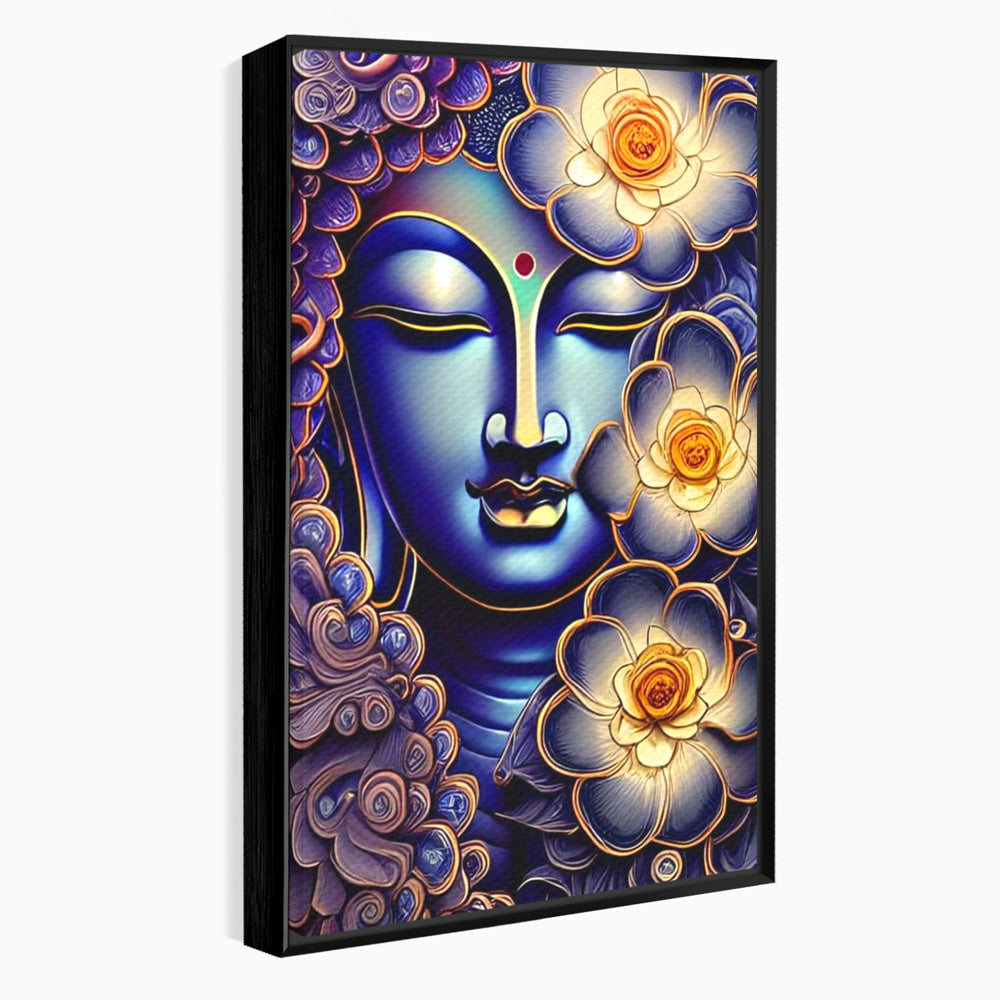 Tablou Canvas Premium LuxCanva® I121, Armonie si Culoare, Buddha, Zen, Iluminare, Pace Interioara, Spiritualitate, Armonie, Meditatie, Flori, Lotus, Urna, Living, Dormitor