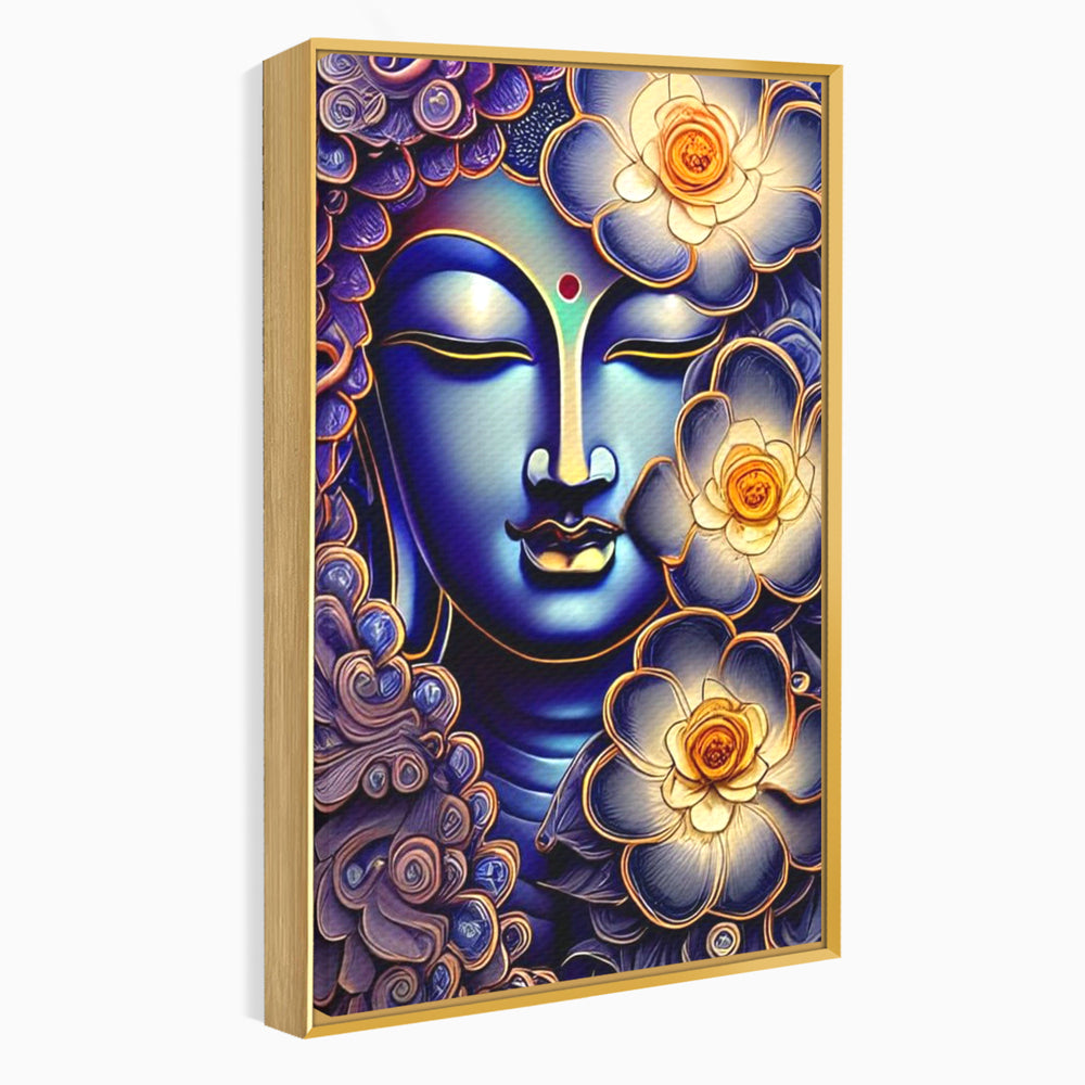 Tablou Canvas Premium LuxCanva® I121, Armonie si Culoare, Buddha, Zen, Iluminare, Pace Interioara, Spiritualitate, Armonie, Meditatie, Flori, Lotus, Urna, Living, Dormitor