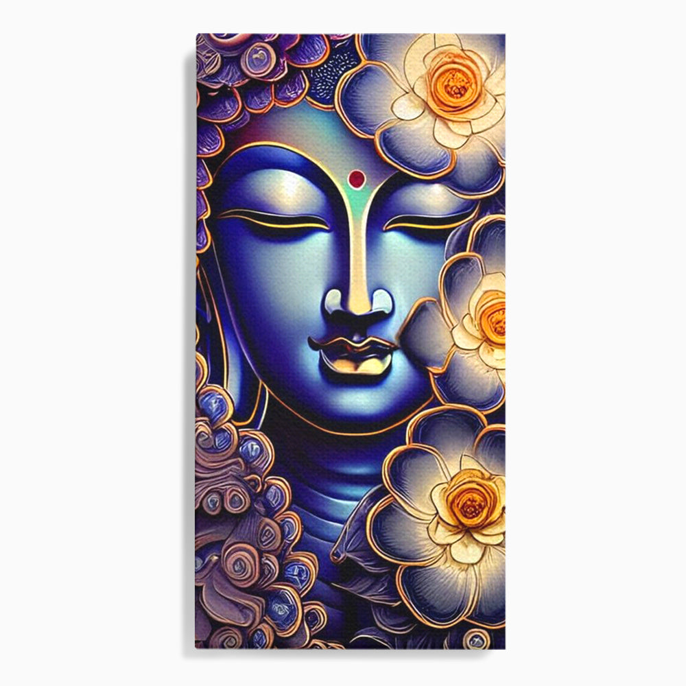 Tablou Canvas Premium LuxCanva® I121, Armonie si Culoare, Buddha, Zen, Iluminare, Pace Interioara, Spiritualitate, Armonie, Meditatie, Flori, Lotus, Urna, Living, Dormitor