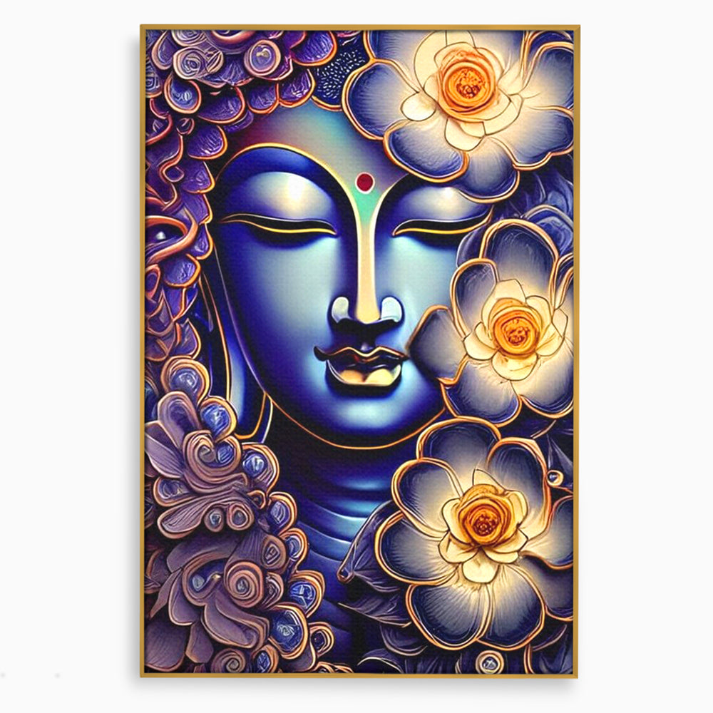 Tablou Canvas Premium LuxCanva® I121, Armonie si Culoare, Buddha, Zen, Iluminare, Pace Interioara, Spiritualitate, Armonie, Meditatie, Flori, Lotus, Urna, Living, Dormitor