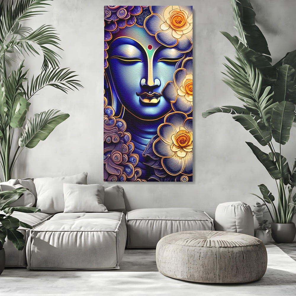 Tablou Canvas Premium LuxCanva® I121, Armonie si Culoare, Buddha, Zen, Iluminare, Pace Interioara, Spiritualitate, Armonie, Meditatie, Flori, Lotus, Urna, Living, Dormitor