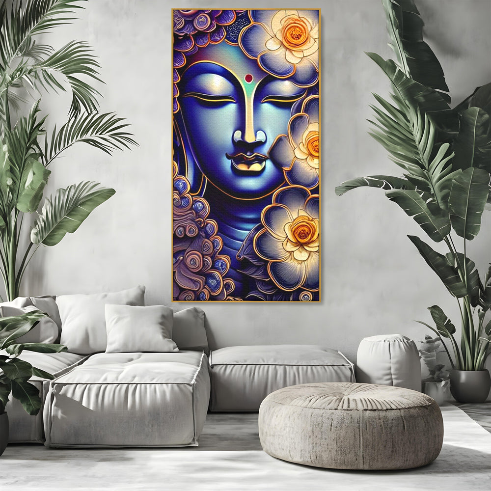 Tablou Canvas Premium LuxCanva® I121, Armonie si Culoare, Buddha, Zen, Iluminare, Pace Interioara, Spiritualitate, Armonie, Meditatie, Flori, Lotus, Urna, Living, Dormitor